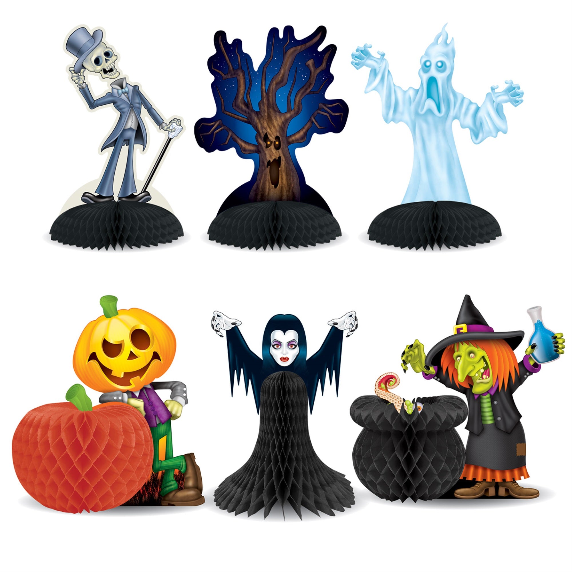 Halloween Character Centerpieces, (Pack Of 12)
