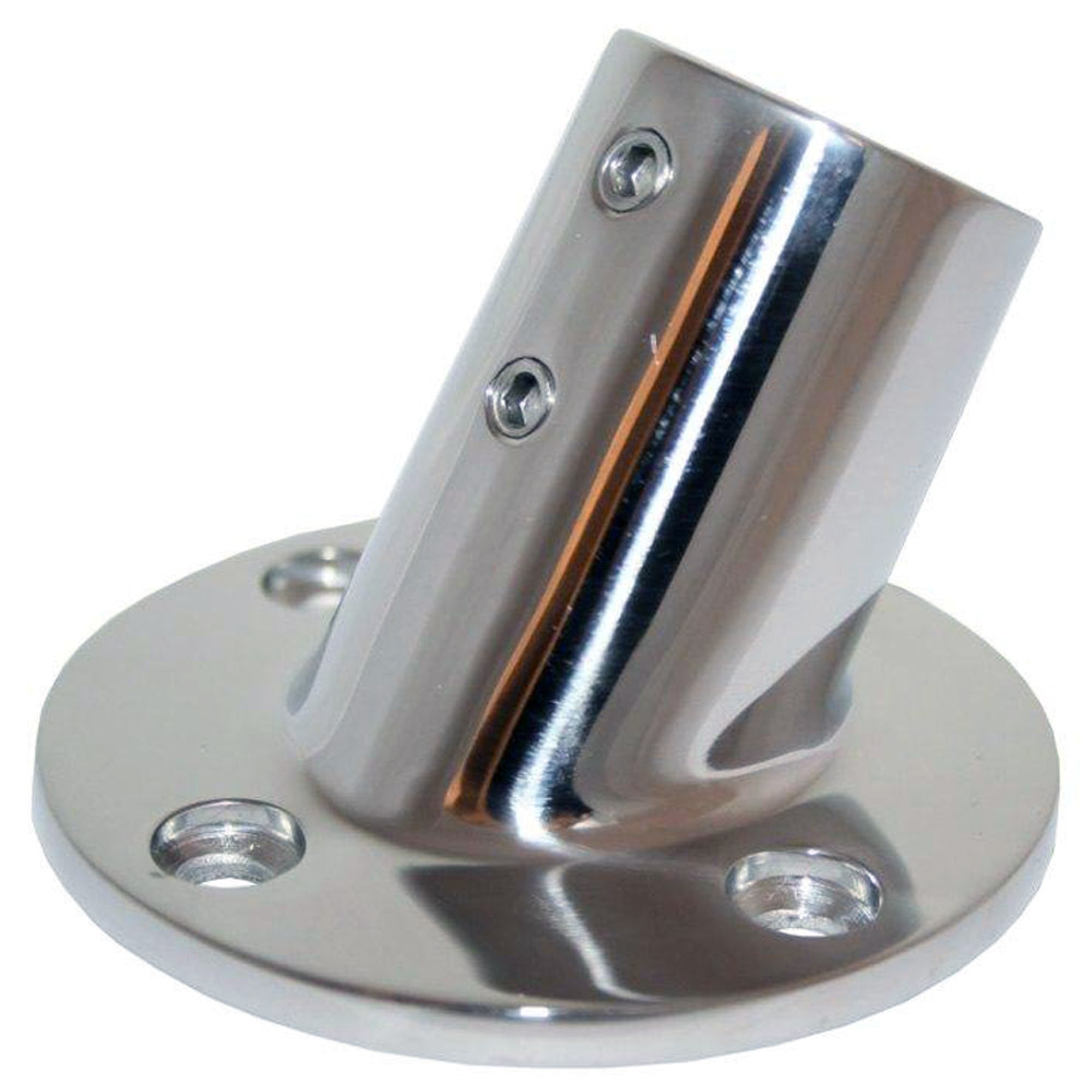 Whitecap 1' Od 60 Degree Round Base Ss Rail Fitting