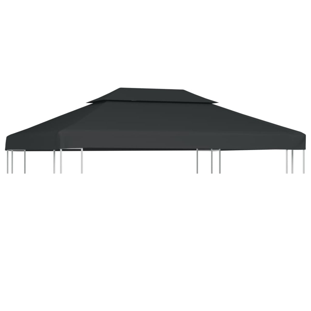 Vidaxl 2-Tier Gazebo Top Cover 0.68Lb/M 157.5'X118.1' Anthracite