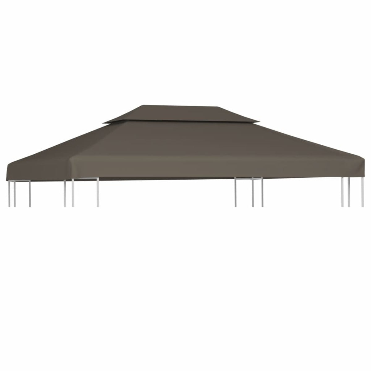 Vidaxl 2-Tier Gazebo Top Cover 0.68Lb/M 157.5'X118.1' Taupe