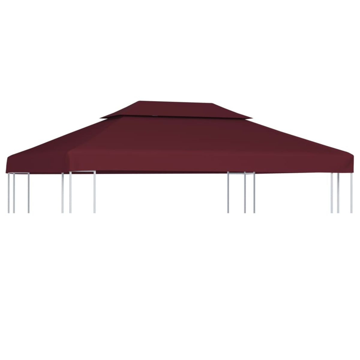 Vidaxl 2-Tier Gazebo Top Cover 0.68Lb/M 157.5'X118.1' Bordeaux