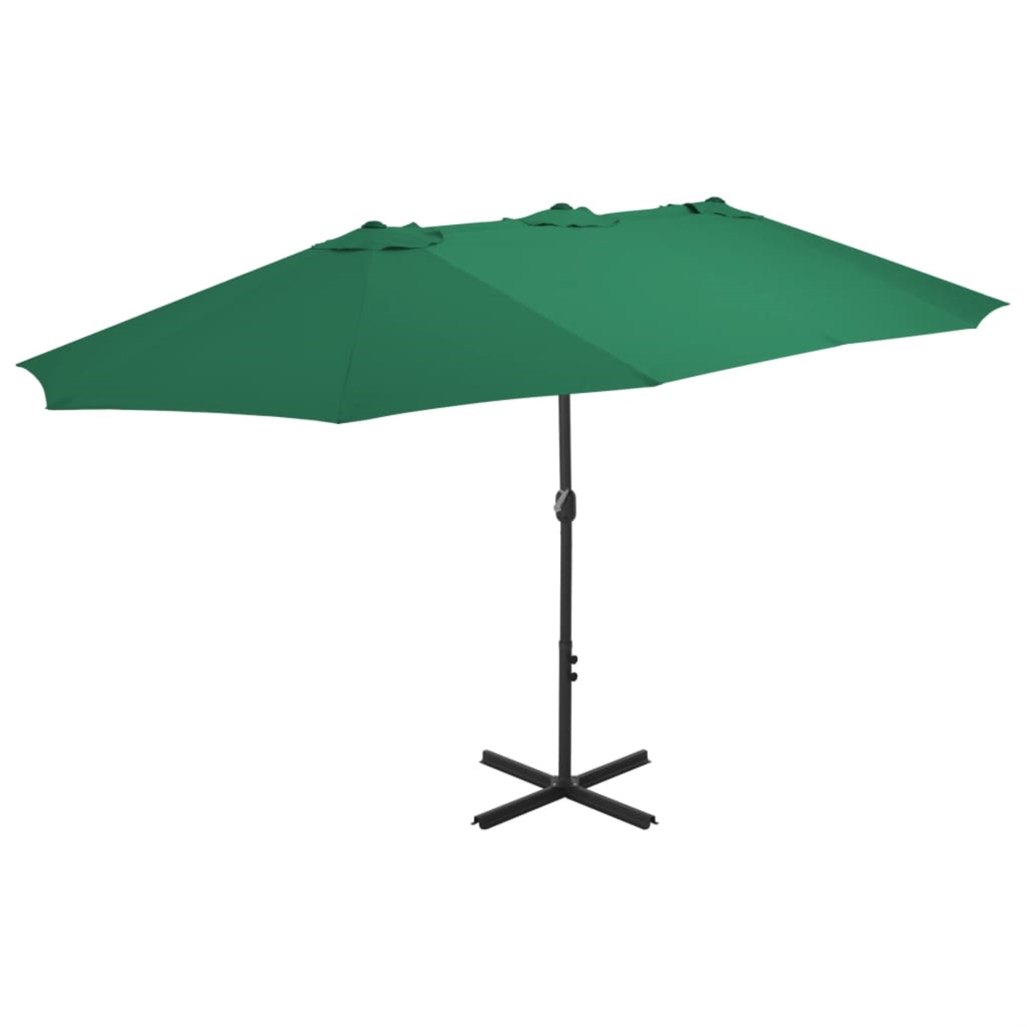 Vidaxl Outdoor Parasol With Aluminum Pole 181.1'X106.3' Green