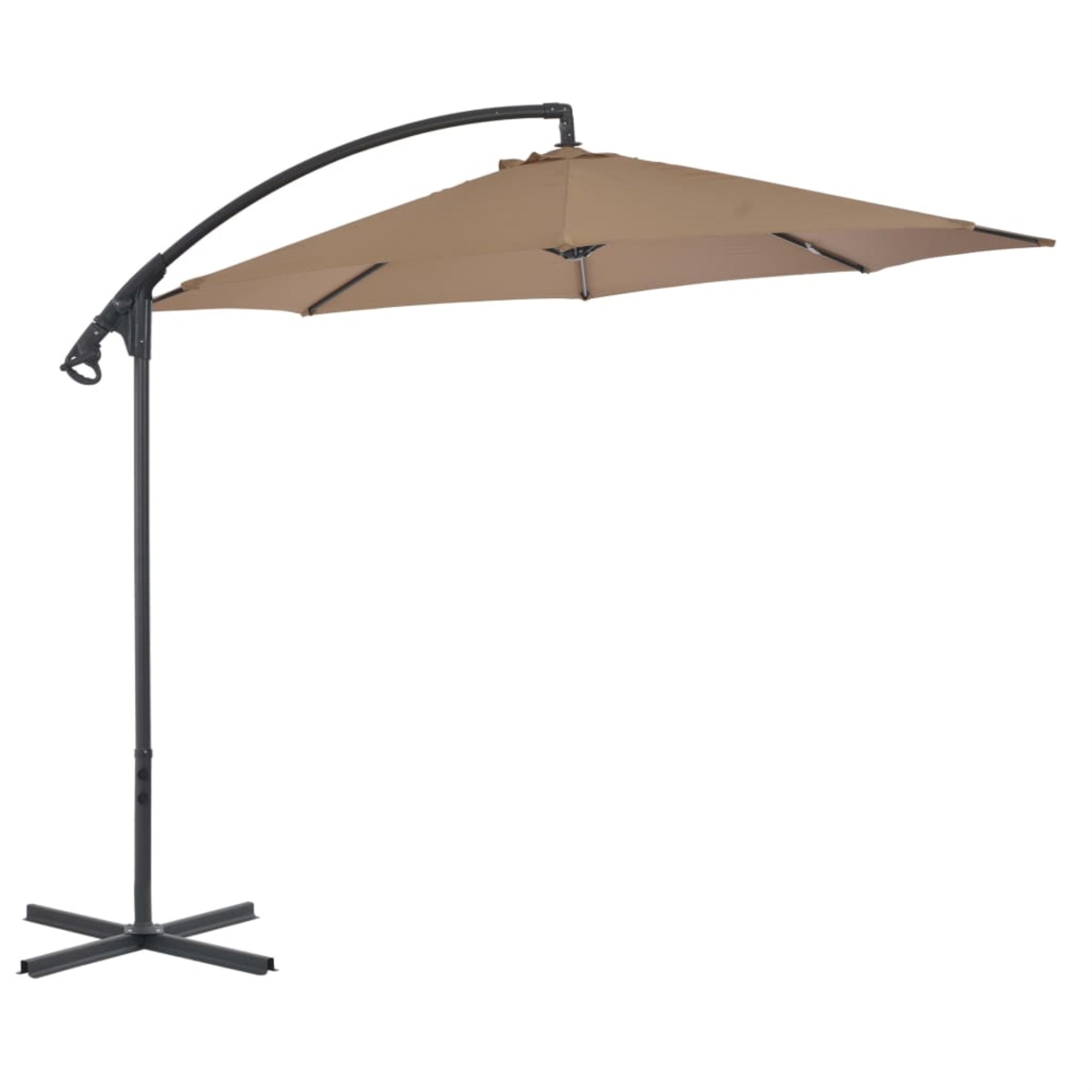 Vidaxl Cantilever Umbrella With Steel Pole 118.1' Taupe