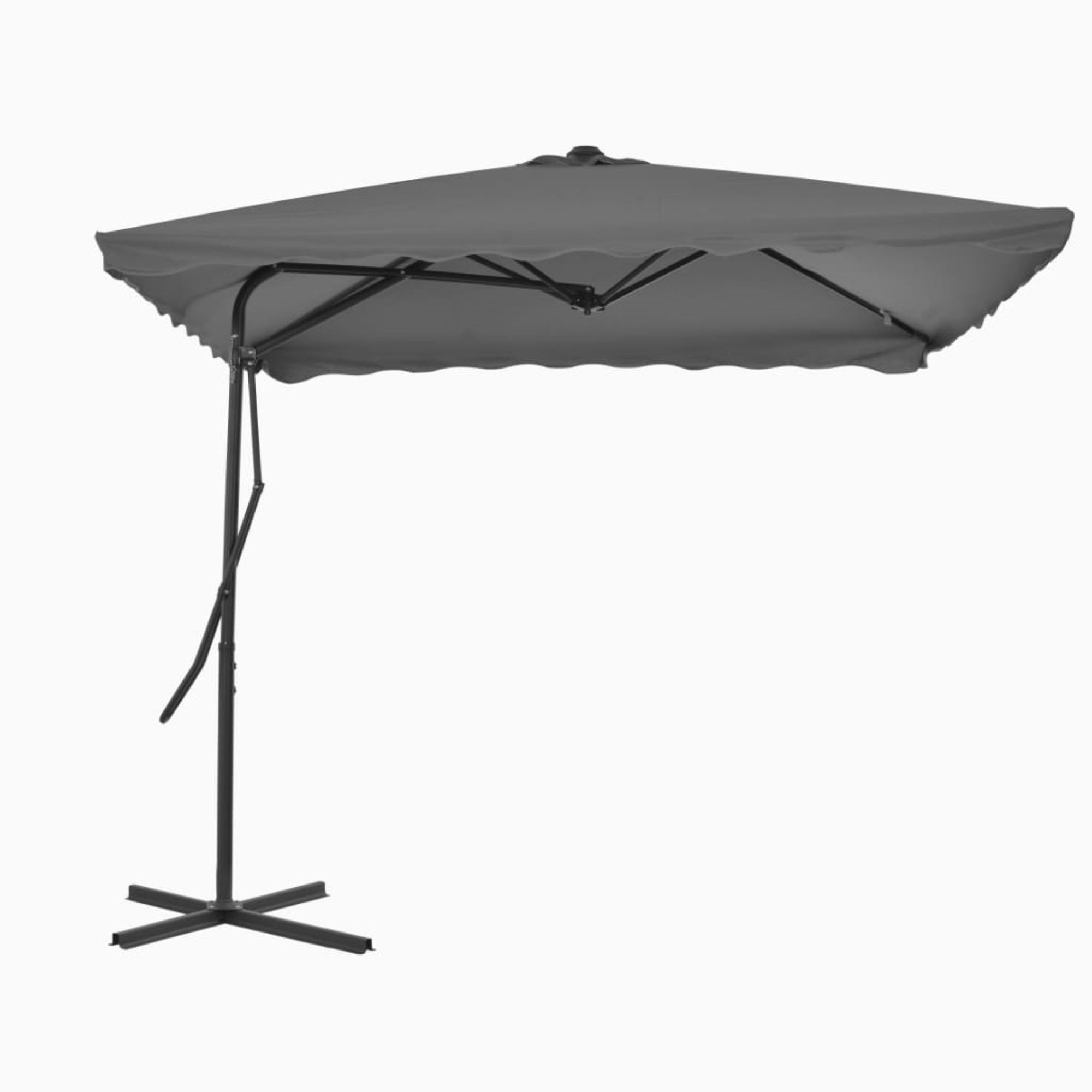 Vidaxl Outdoor Parasol With Steel Pole 98.4'X98.4' Anthracite
