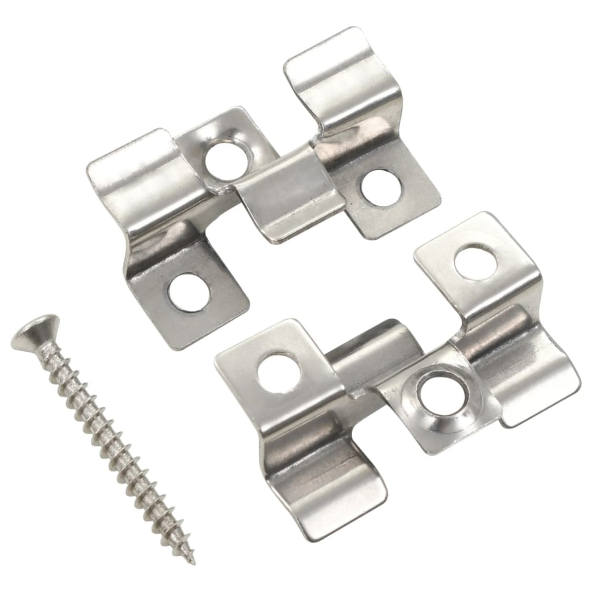 Vidaxl 100 Pcs Decking Clips With 200 Screws Stainless Steel