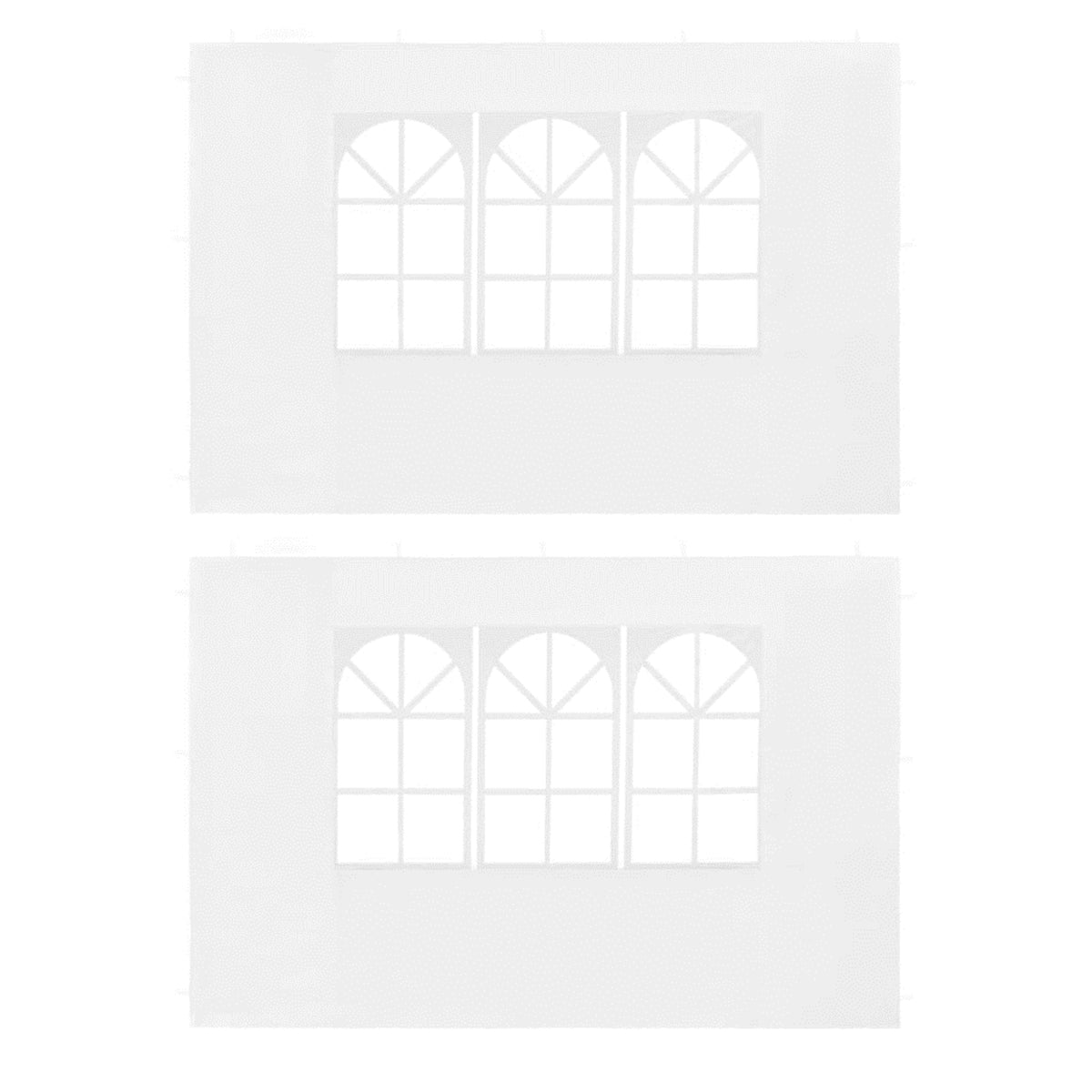 Vidaxl Party Tent Sidewall 2 Pcs With Window Pe White