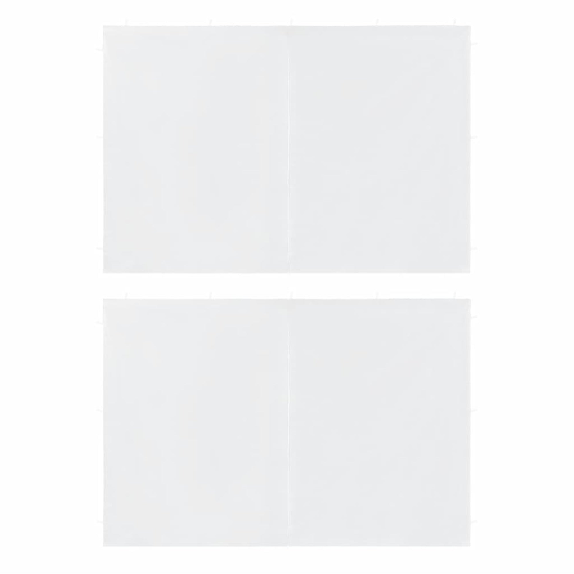 Vidaxl Party Tent Sidewall 2 Pcs With Zipper Pe White