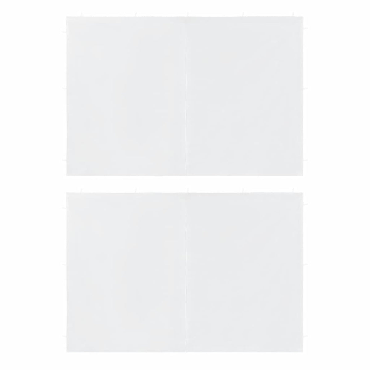 Vidaxl Party Tent Sidewall 2 Pcs With Zipper Pe White