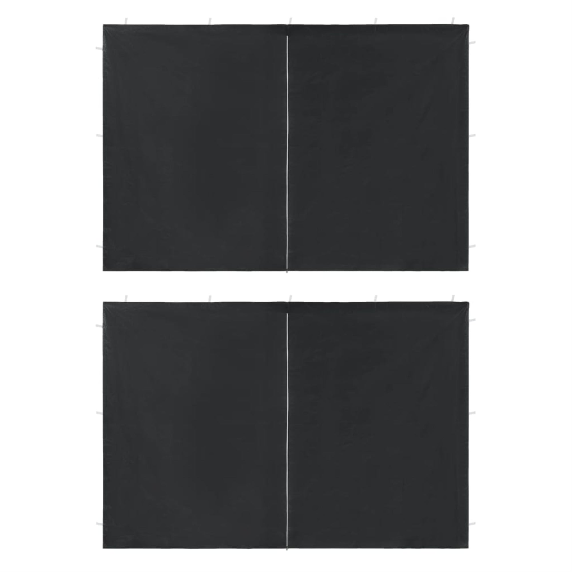 Vidaxl Party Tent Sidewall 2 Pcs With Zipper Pe Anthracite