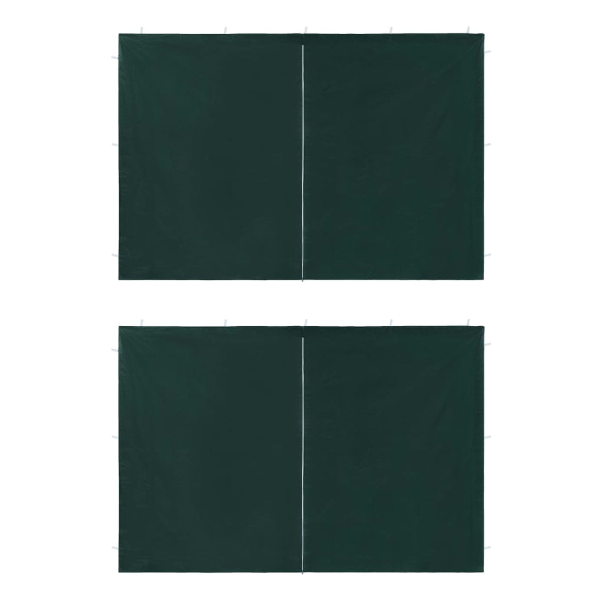 Vidaxl Party Tent Sidewall 2 Pcs With Zipper Pe Green