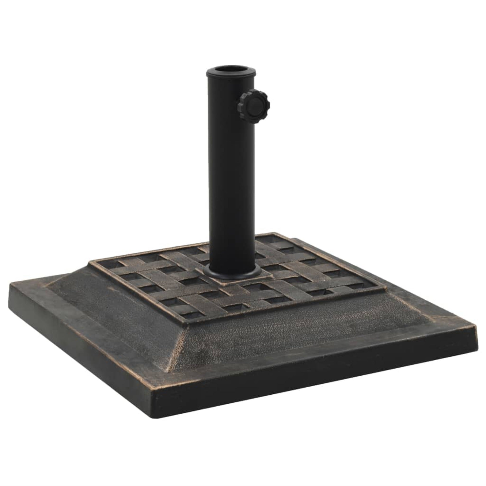 Vidaxl Parasol Base Square Polyresin 26.5 Lbs Bronze