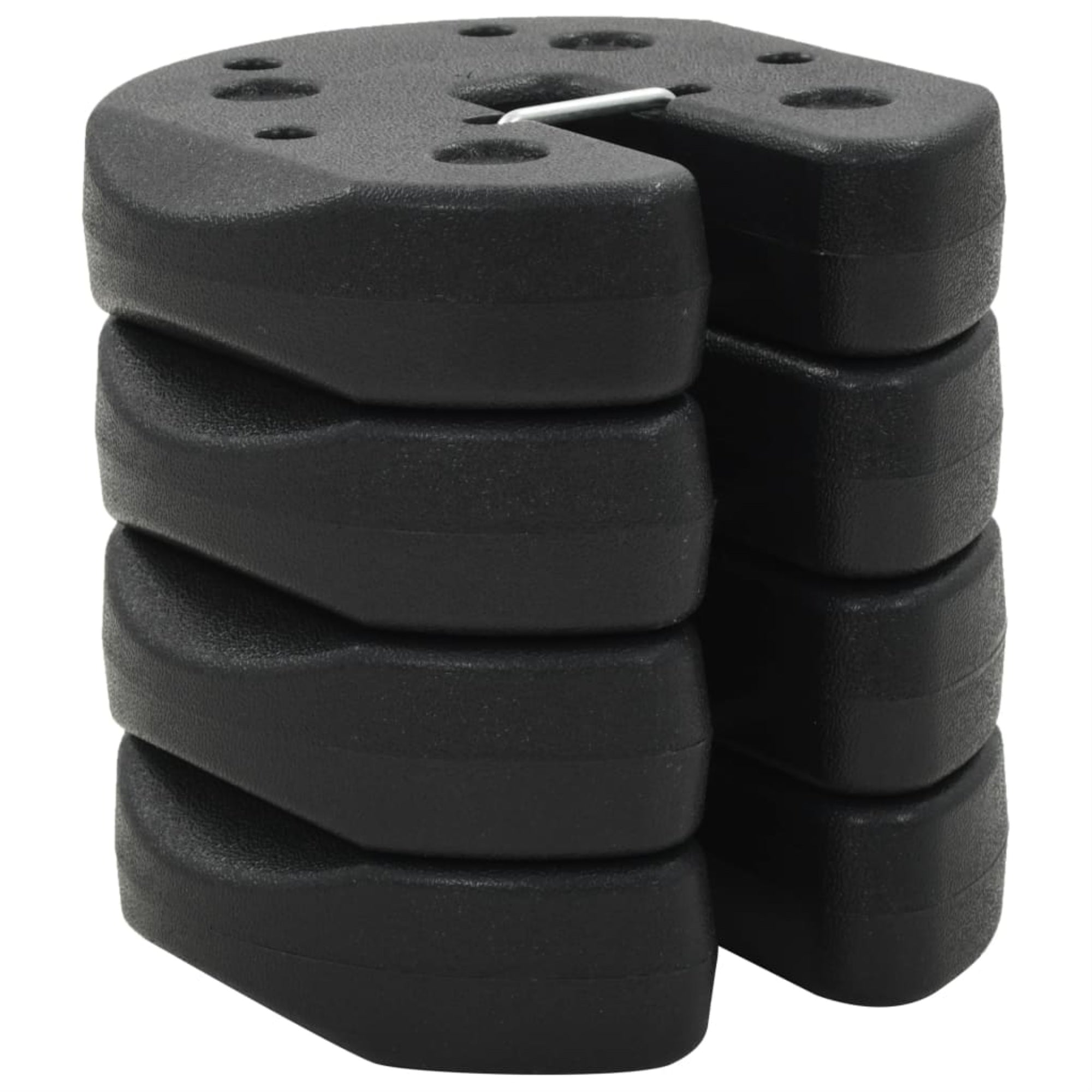 Vidaxl Gazebo Weight Plates 4 Pcs Black 8.7'X1.2' Concrete