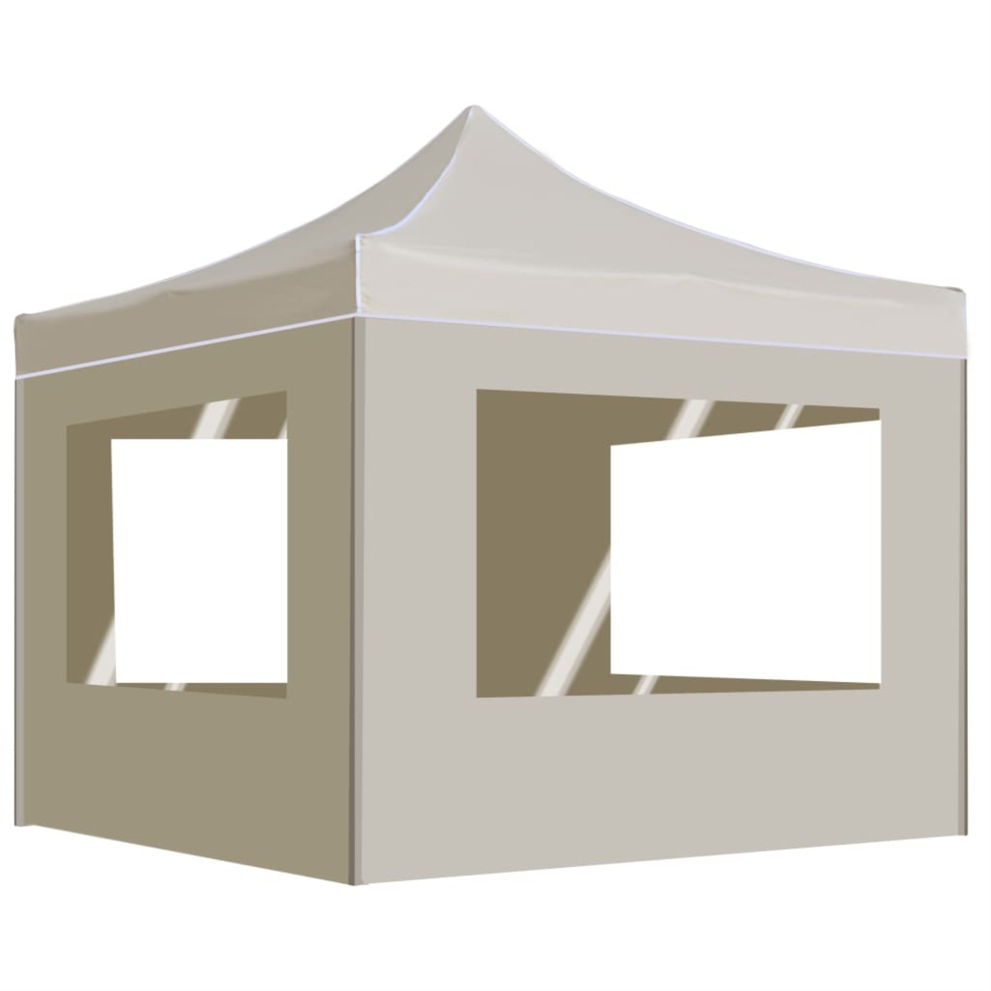 Vidaxl Professional Folding Party Tent With Walls Aluminium 118.1'X118.1' Cream