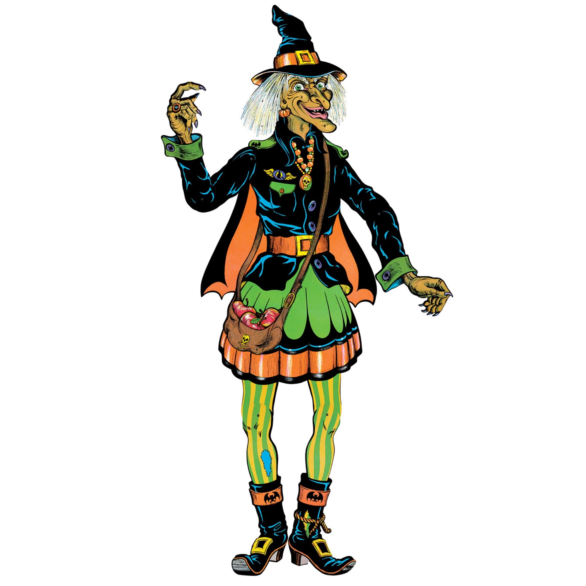 Vintage Halloween Jointed Witch, (Pack Of 12)
