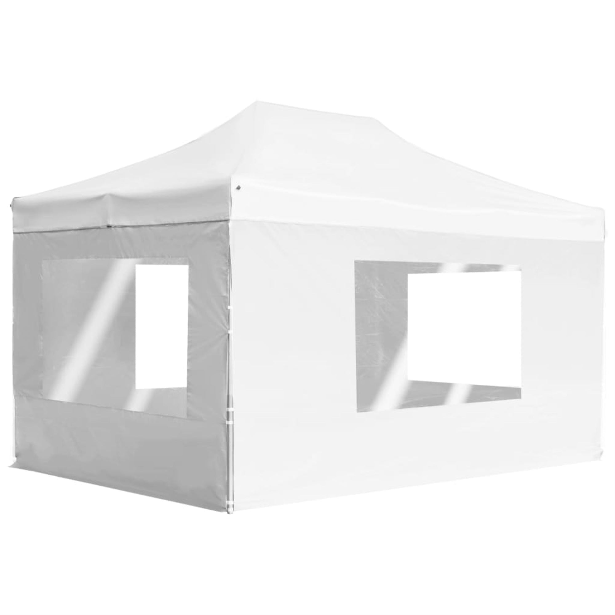 Vidaxl Professional Folding Party Tent With Walls Aluminium 177.2'X118.1' White