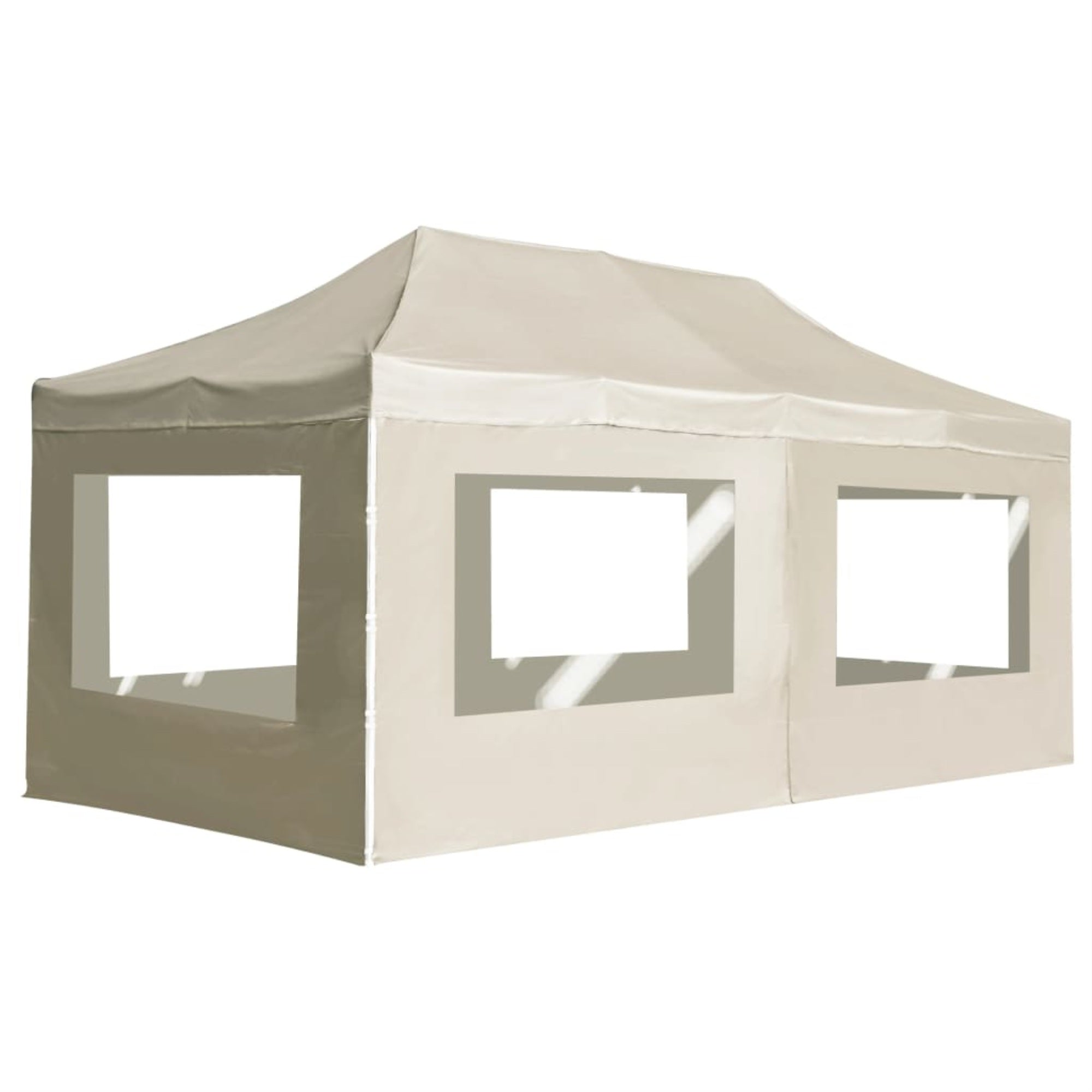 Vidaxl Professional Folding Party Tent With Walls Aluminium 236.2'X118.1' Cream