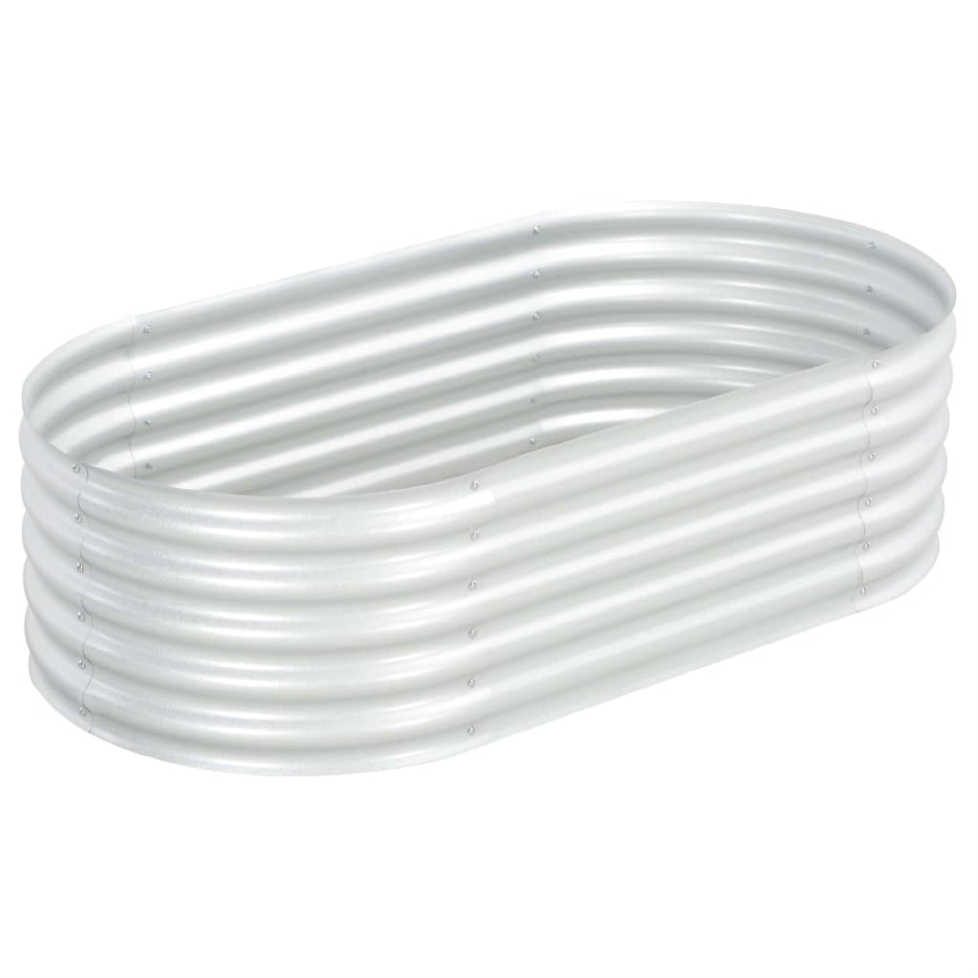 Vidaxl Garden Raised Bed 63'X31.5'X17.3' Galvanised Steel Silver