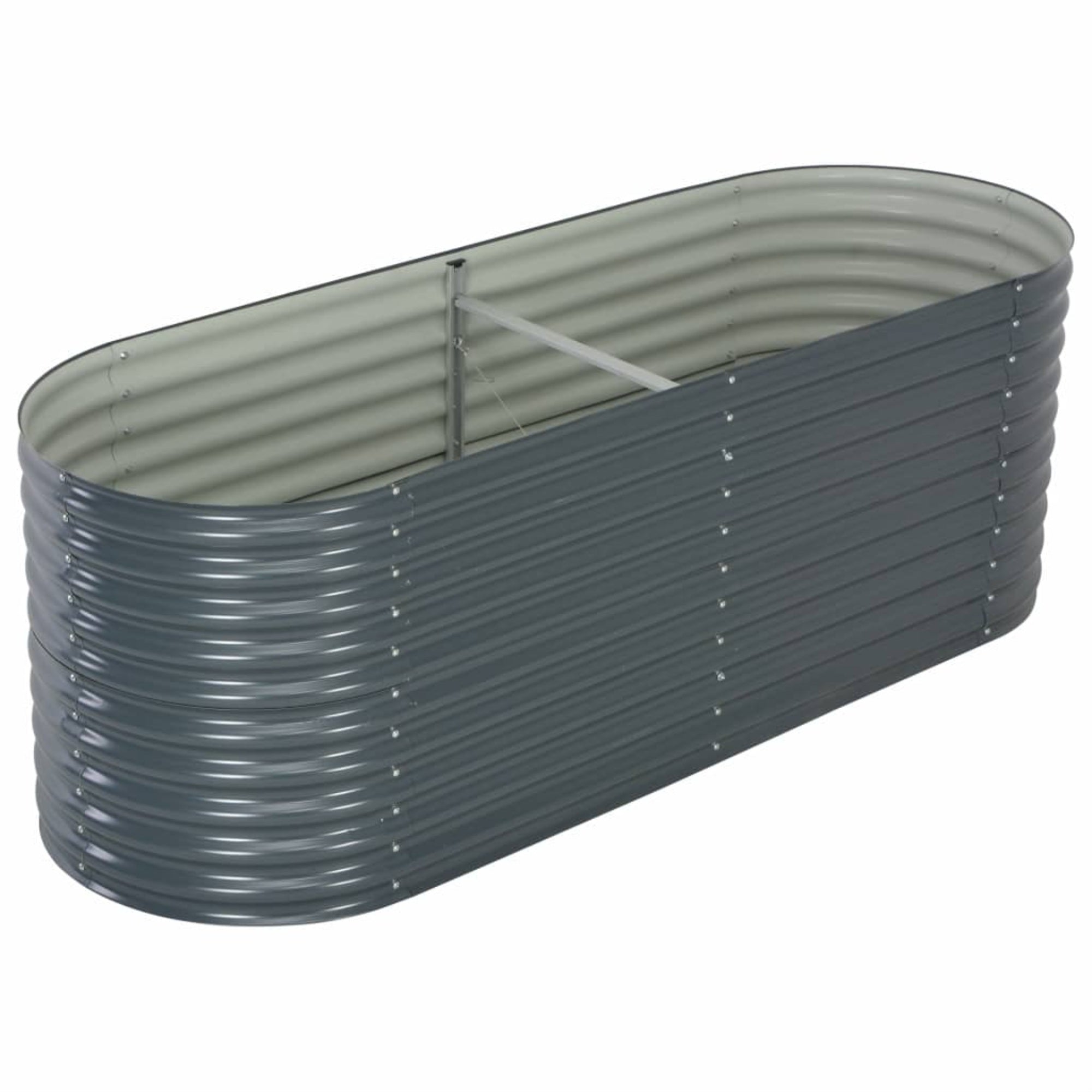 Vidaxl Garden Raised Bed 94.4'X31.4'X31.8' Galvanized Steel Gray