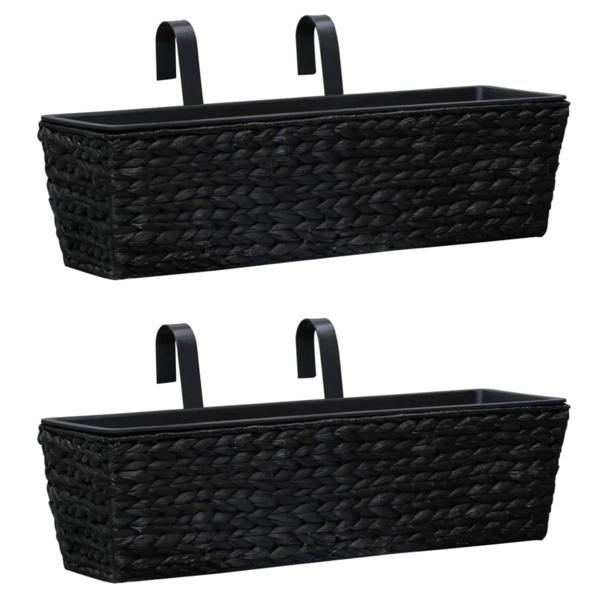 Vidaxl Garden Planters 2 Pcs Water Hyacinth Black