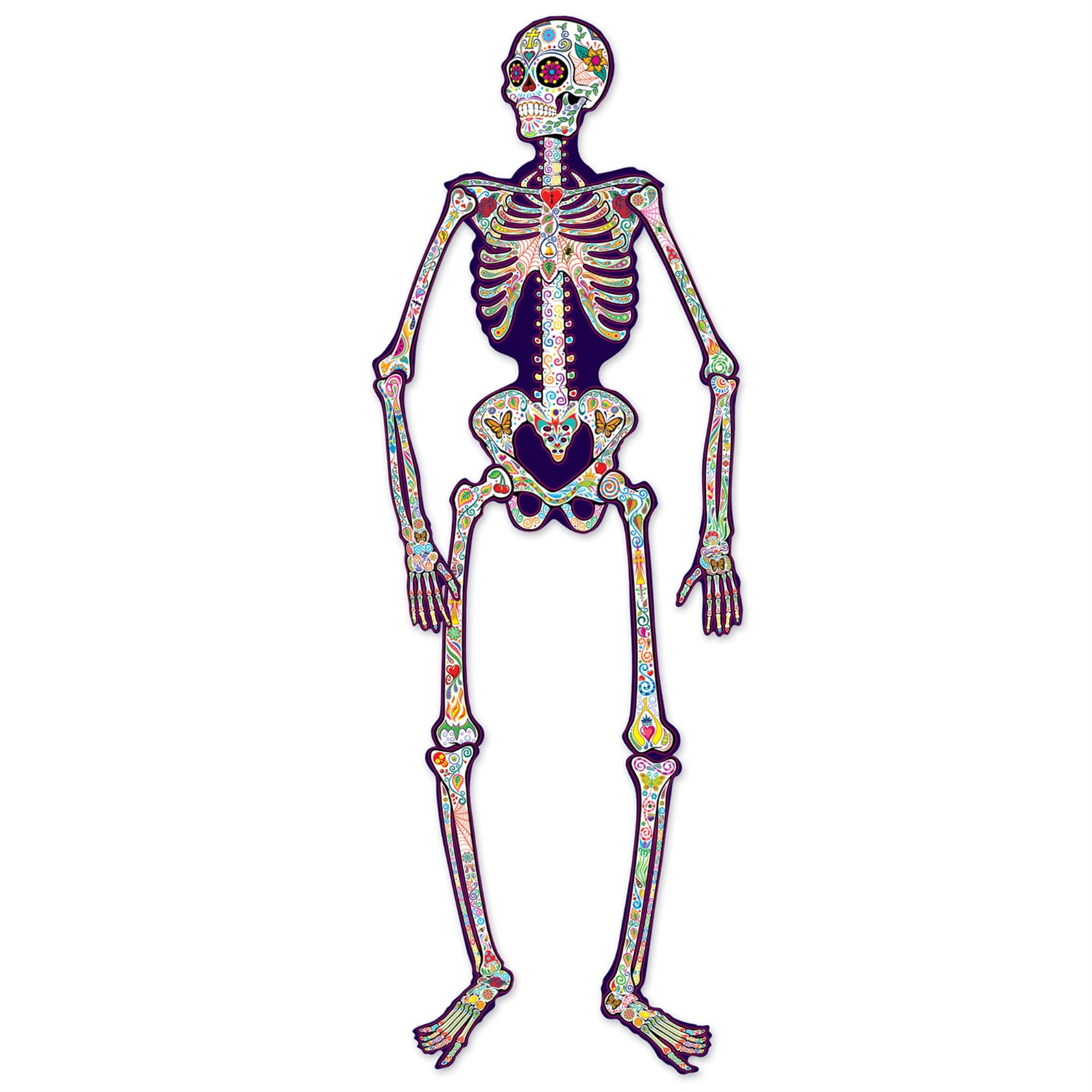 Jointed Day Of The Dead Skeleton, (Pack Of 12)