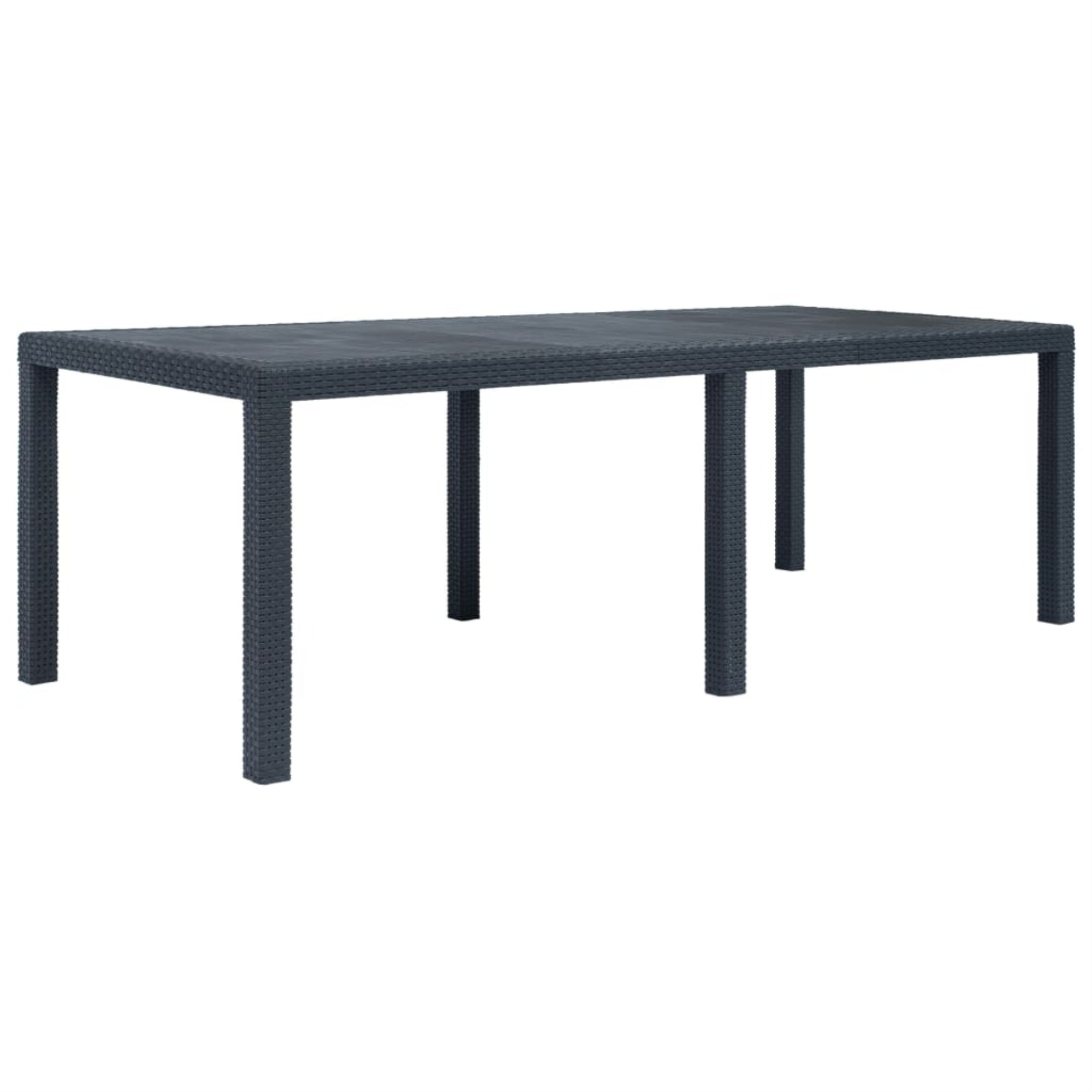 Vidaxl Garden Table Anthracite 86.6'X35.4'X28.3' Plastic Rattan Look