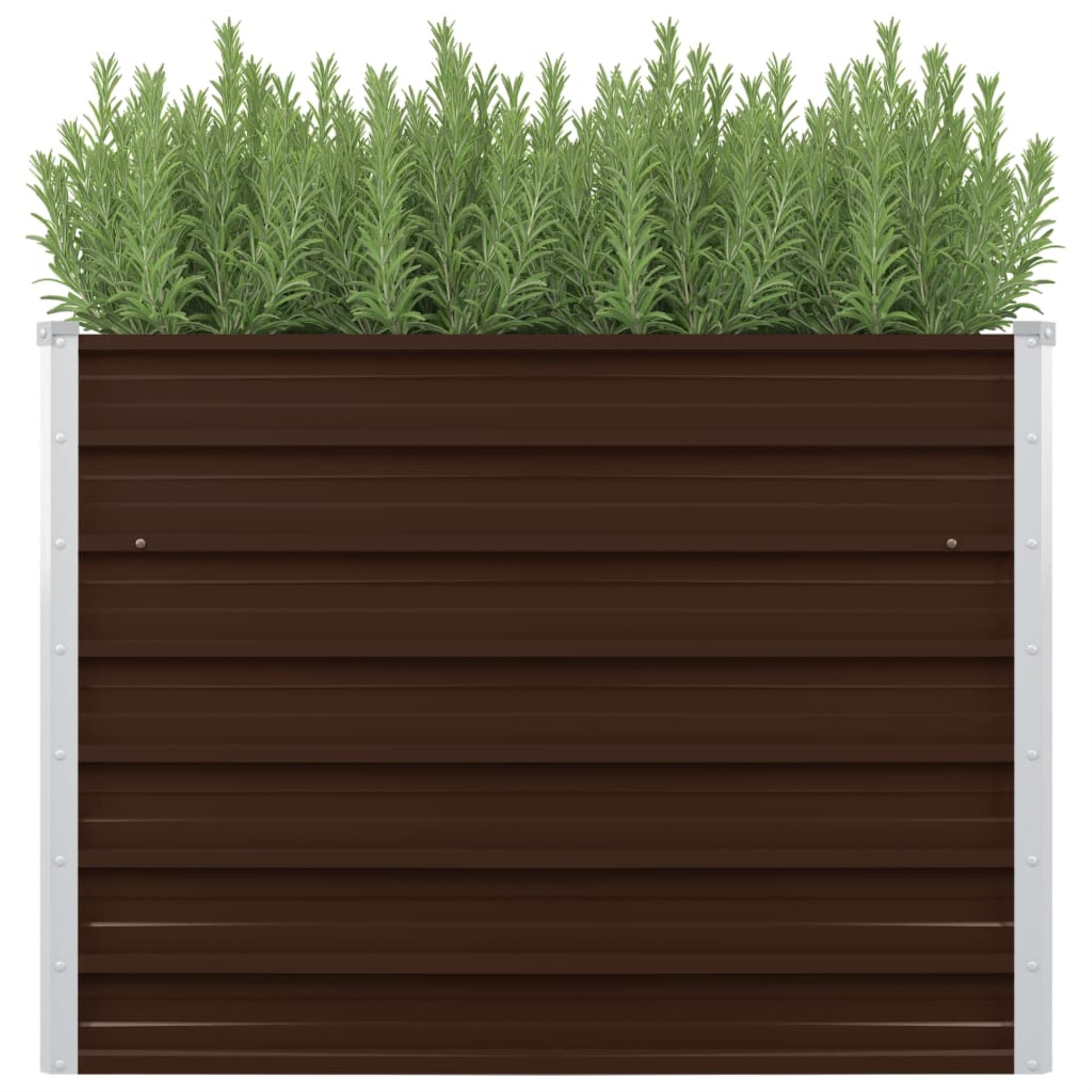 Vidaxl Raised Garden Bed Brown 39.4'X39.4'X30.3' Galvanized Steel