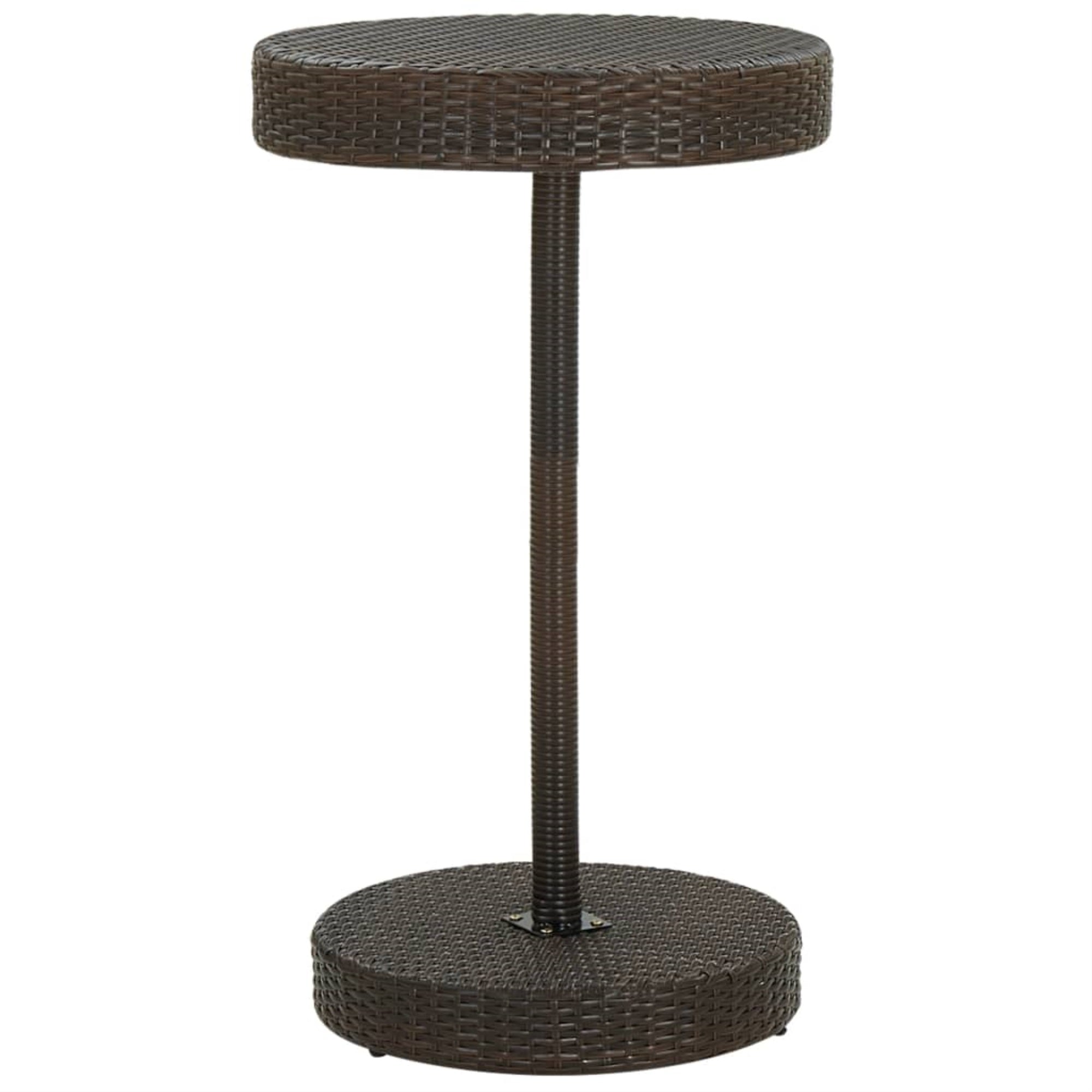Vidaxl Garden Table Brown 23.8'X41.7' Poly Rattan