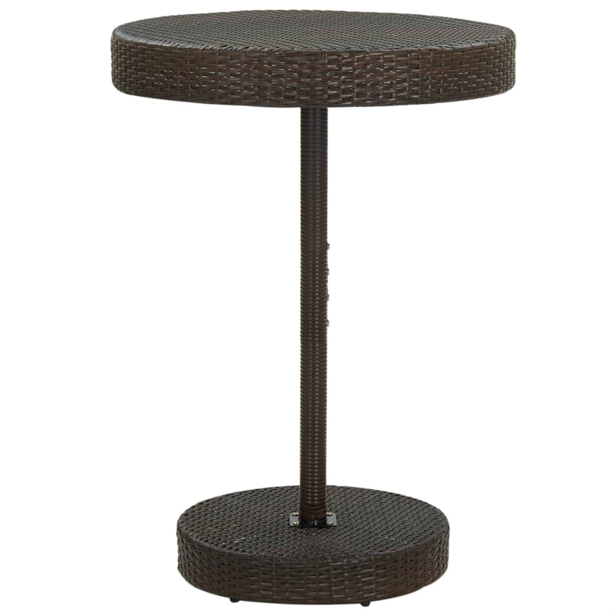 Vidaxl Garden Table Brown 29.7'X41.7' Poly Rattan