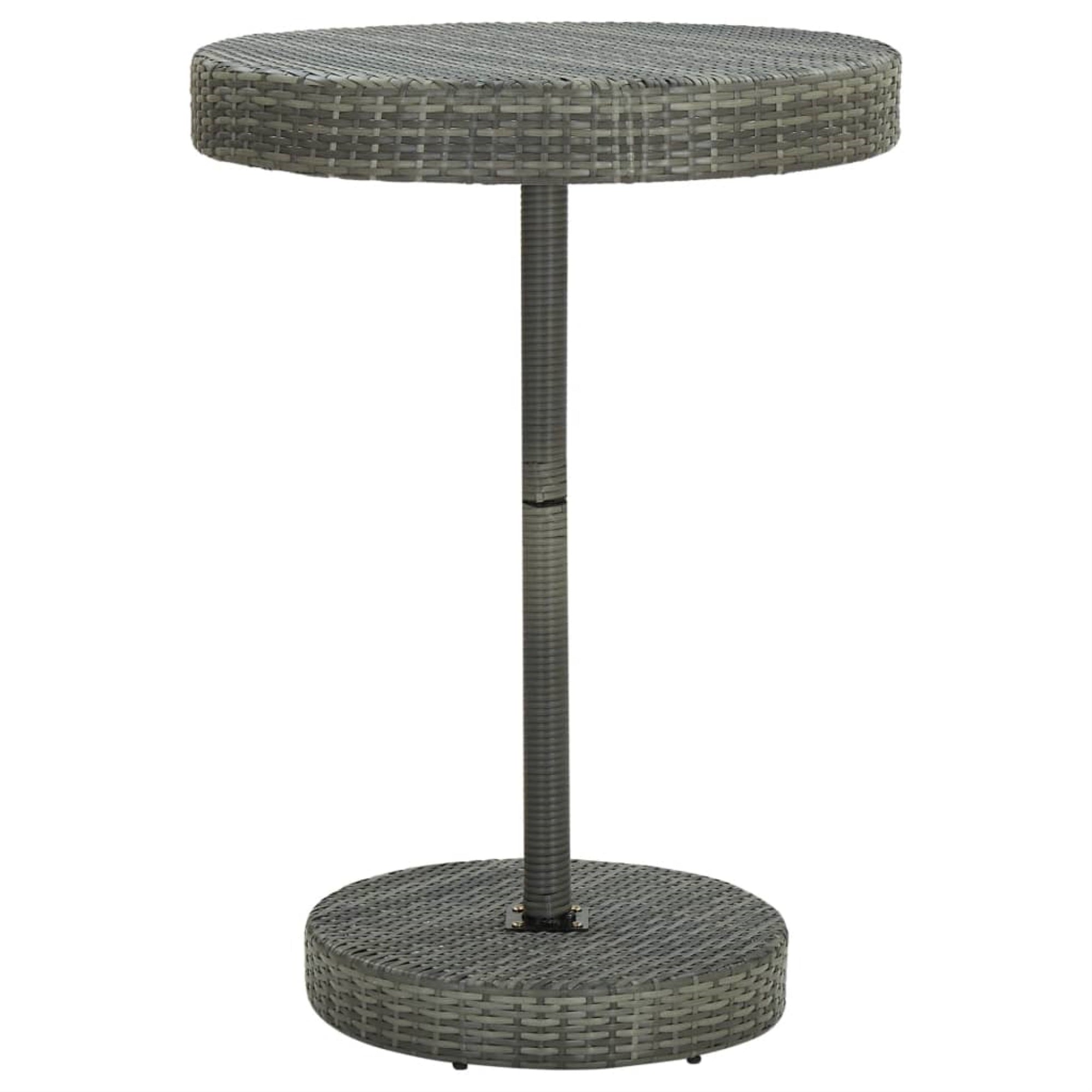 Vidaxl Garden Table Gray 29.7'X41.7' Poly Rattan