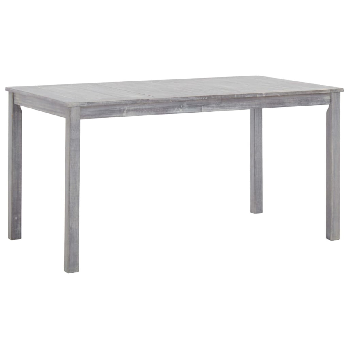 Vidaxl 7 Piece Patio Dining Set Gray Wash Solid Acacia Wood
