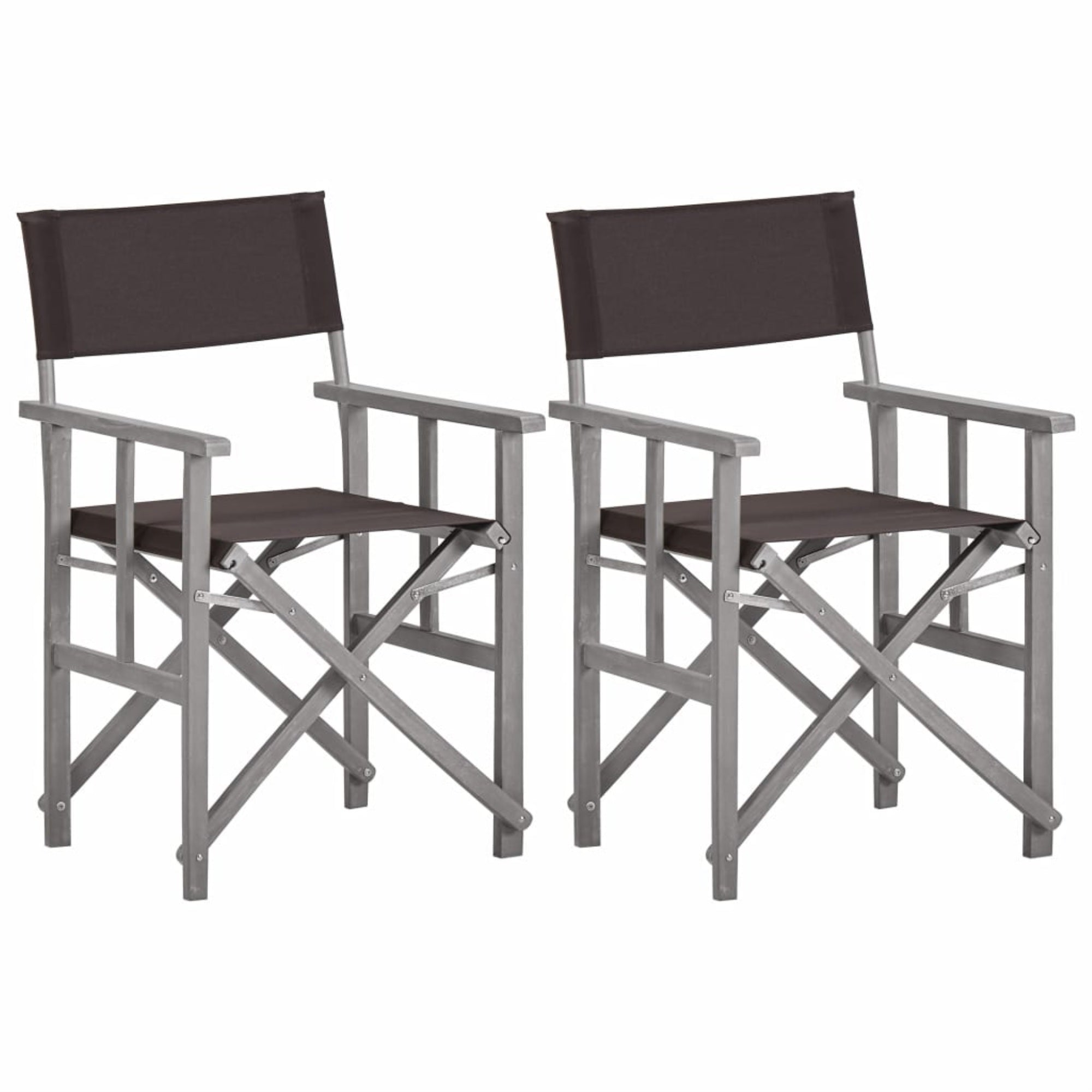 Vidaxl Director'S Chairs 2 Pcs Solid Acacia Wood
