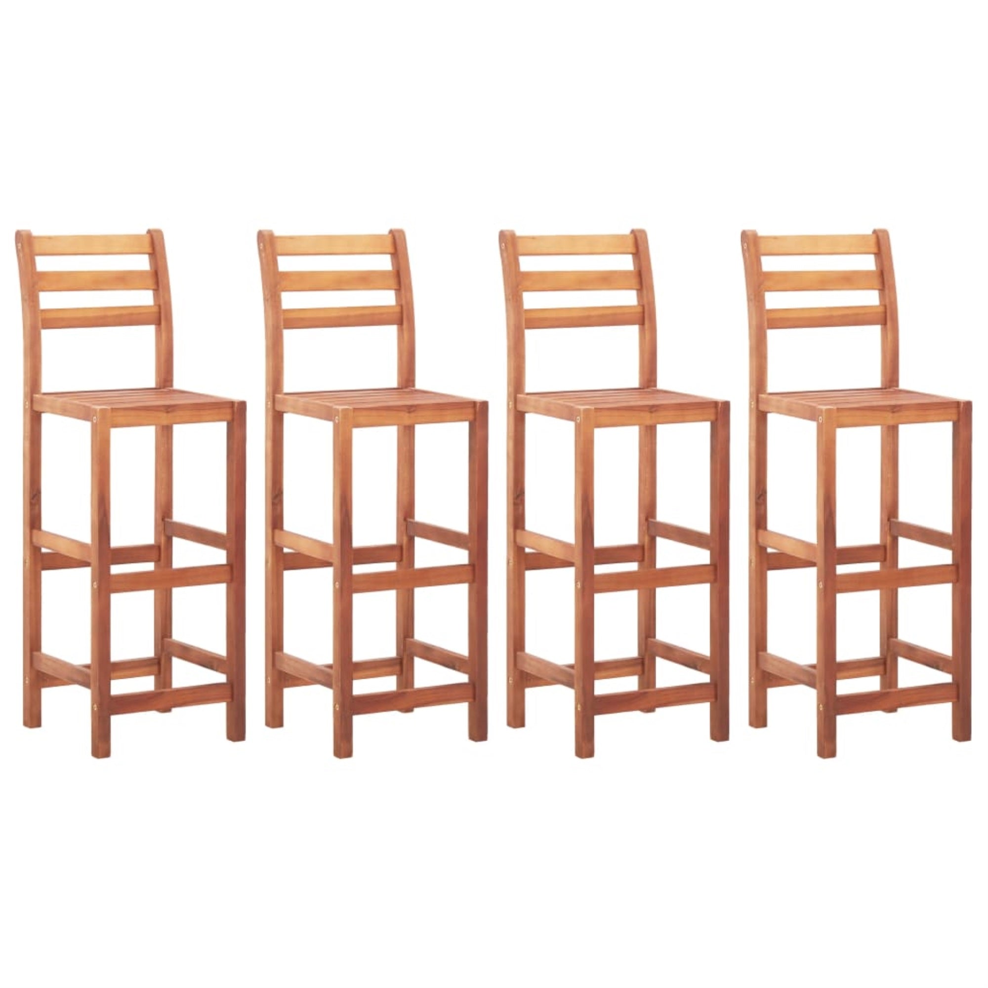 Vidaxl Bar Stools 4 Pcs Solid Acacia Wood