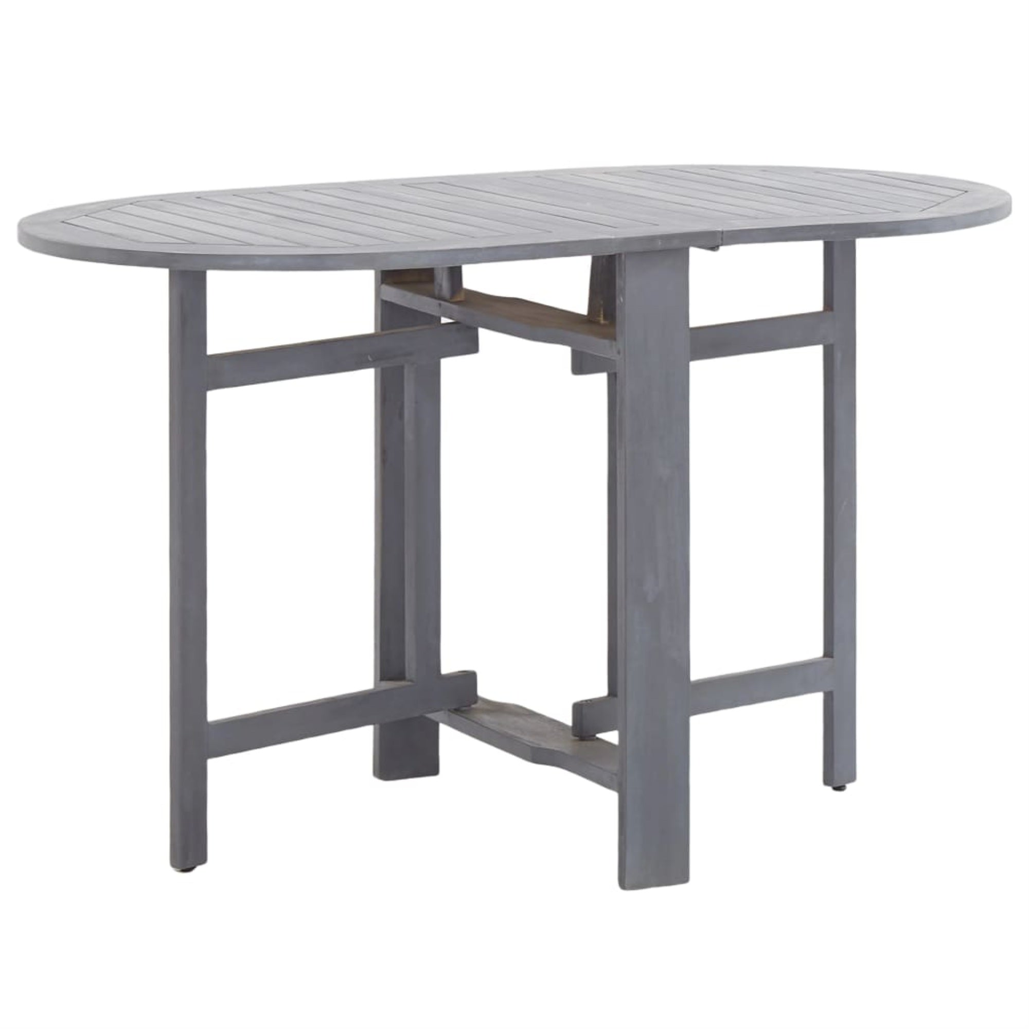 Vidaxl Garden Table Gray 47.2'X27.6'X29.1' Solid Acacia Wood