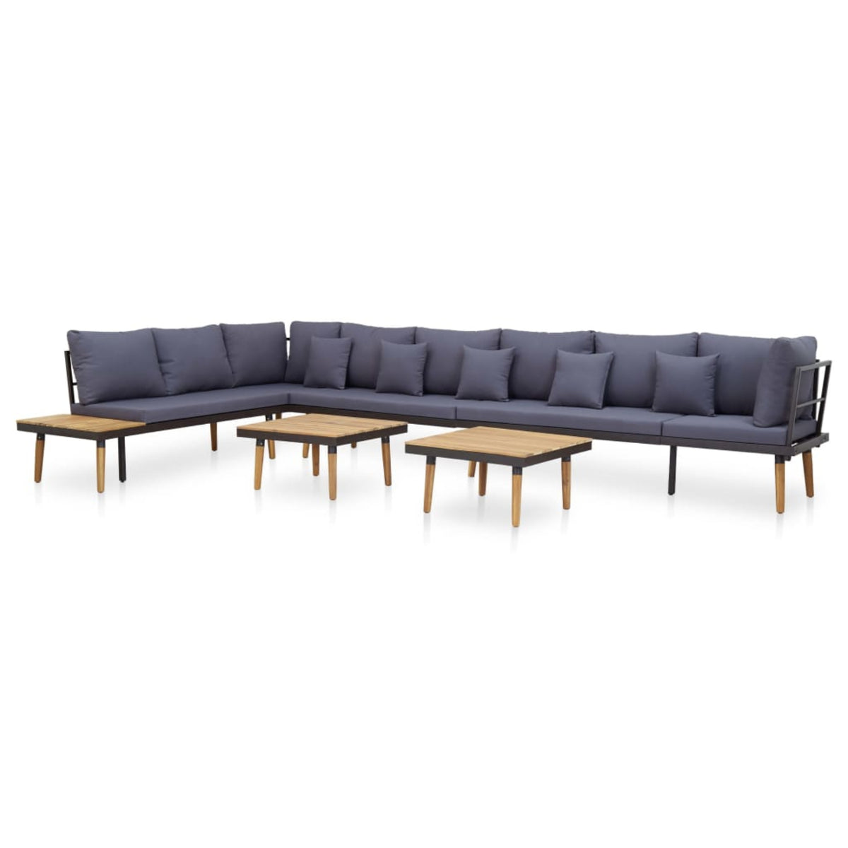 Vidaxl 7 Piece Garden Lounge Set With Cushions Solid Acacia Wood