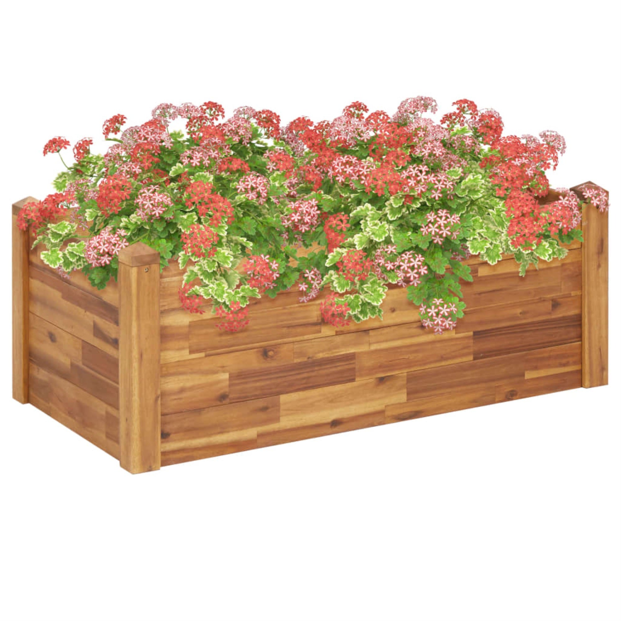 Vidaxl Garden Raised Bed 43.3'X23.6'X17.3' Solid Acacia Wood