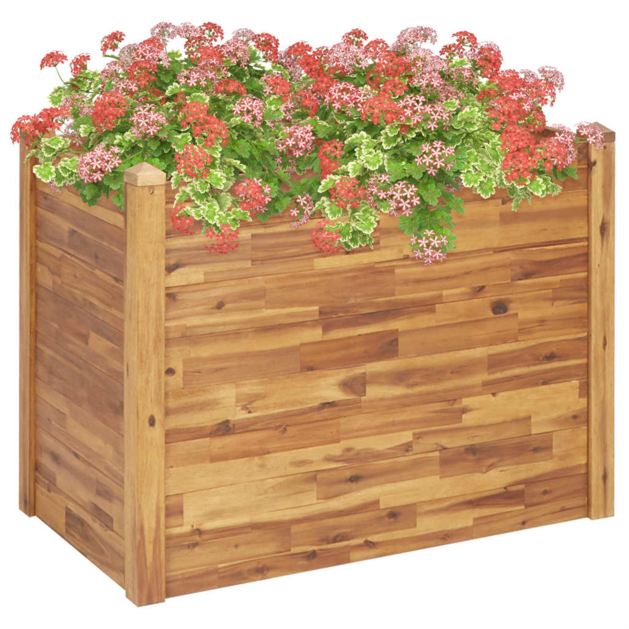 Vidaxl Garden Raised Bed 43.3'X23.6'X33.1' Solid Acacia Wood