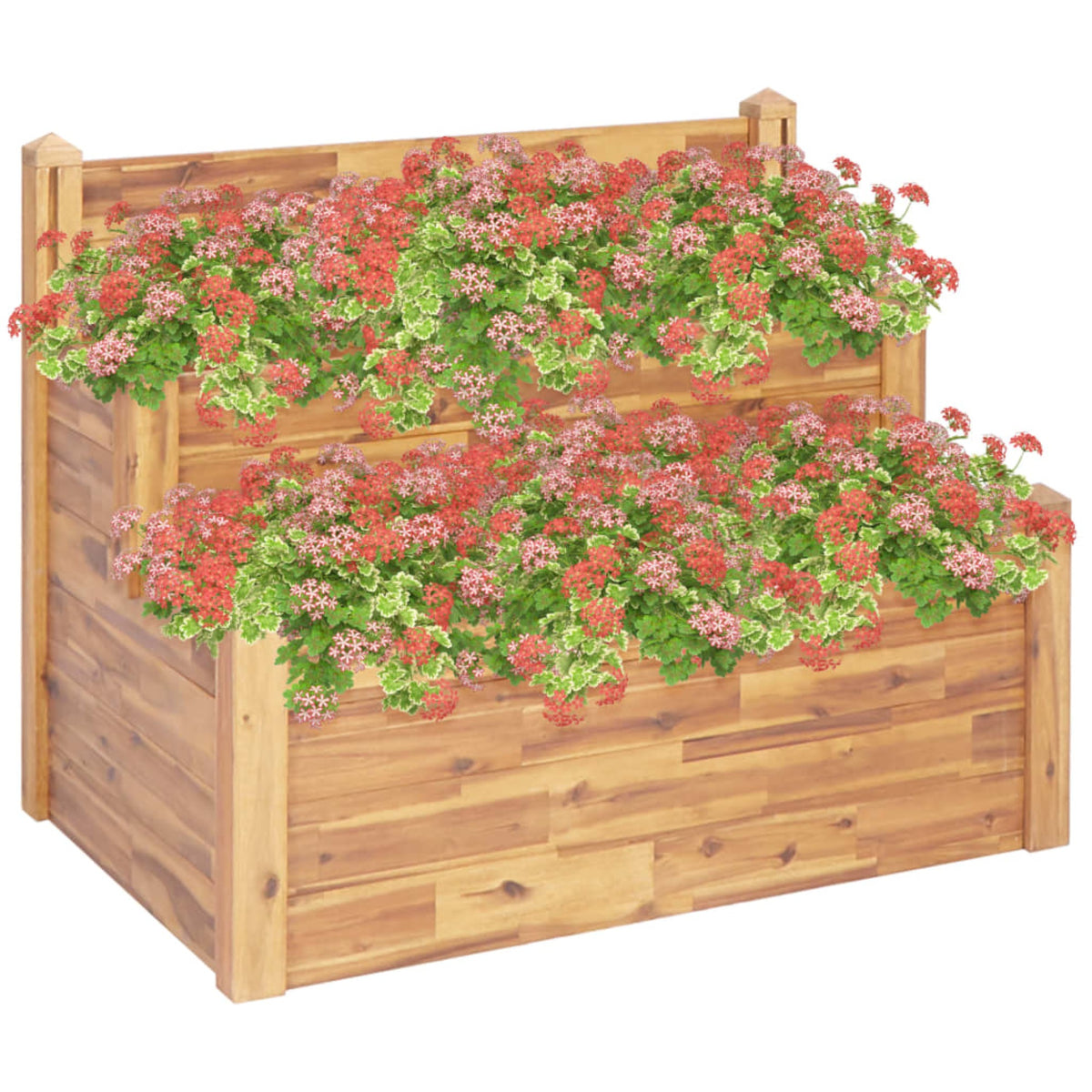 Vidaxl 2-Tier Garden Planter 43.3'X29.5'X33.1' Solid Acacia Wood