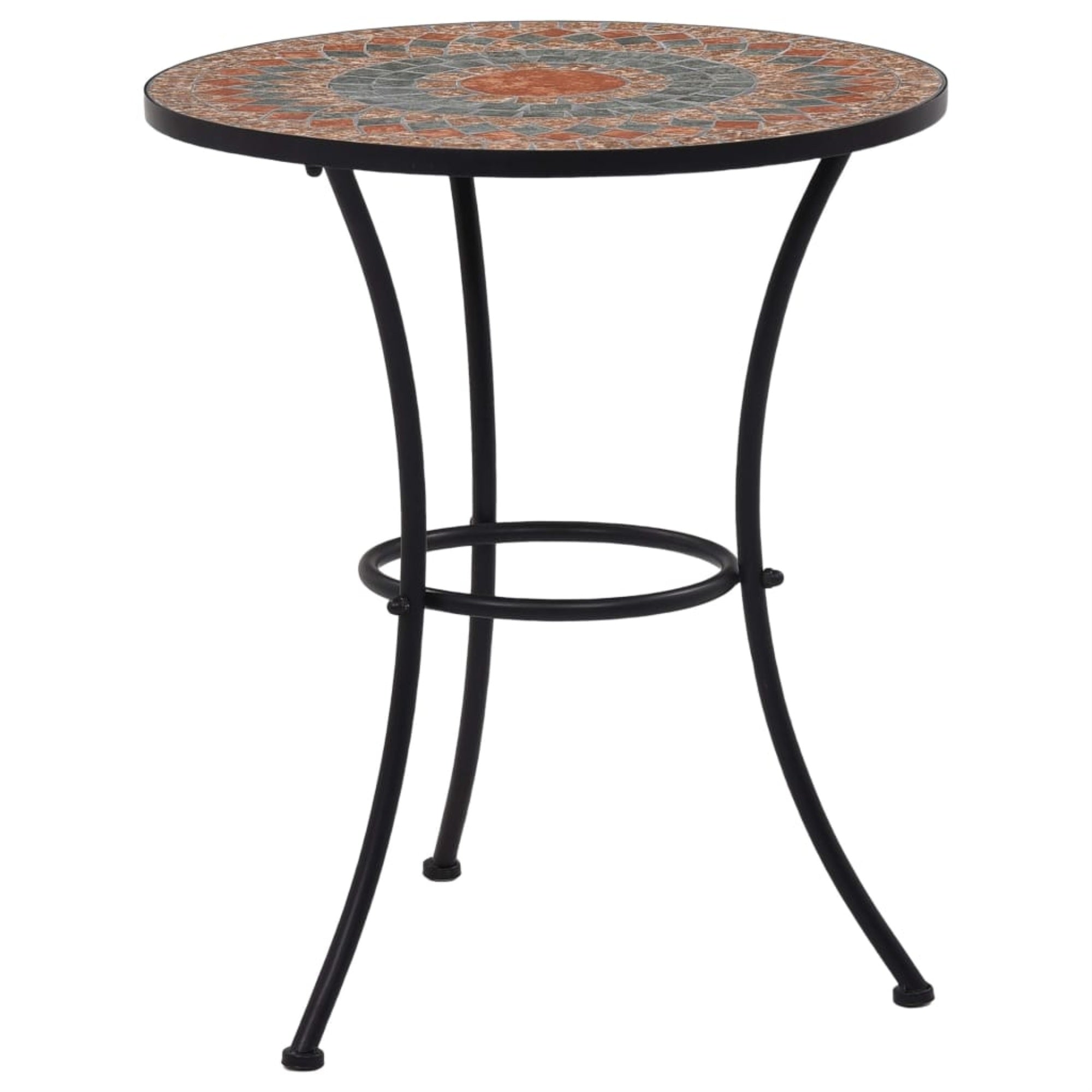 Vidaxl Mosaic Bistro Table Orange/Gray 23.6' Ceramic