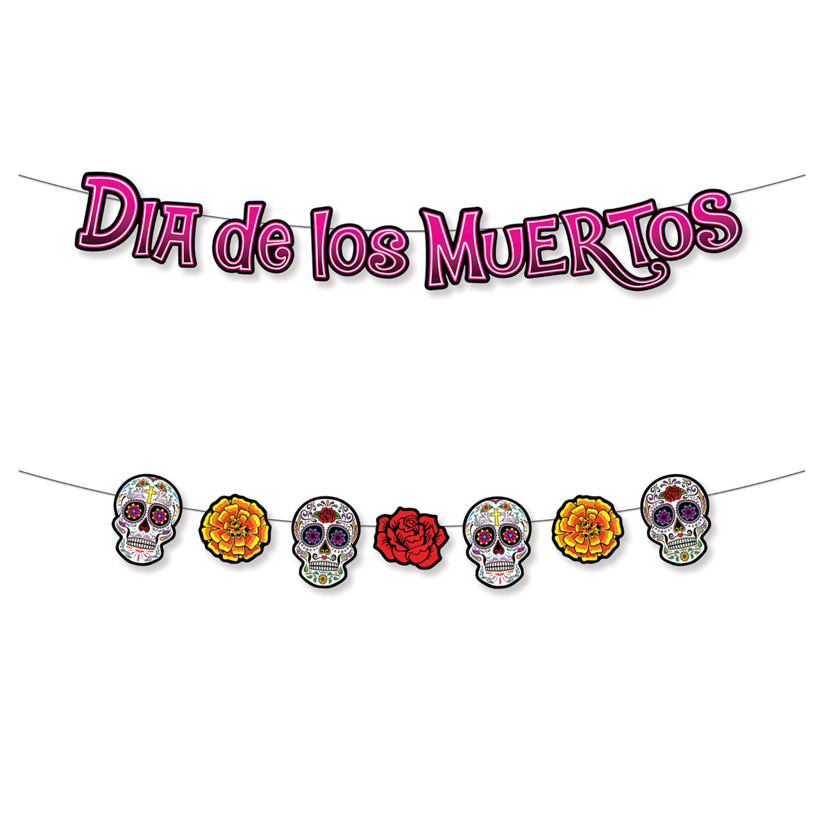 Dia De Los Muertos Streamer Set, (Pack Of 12)