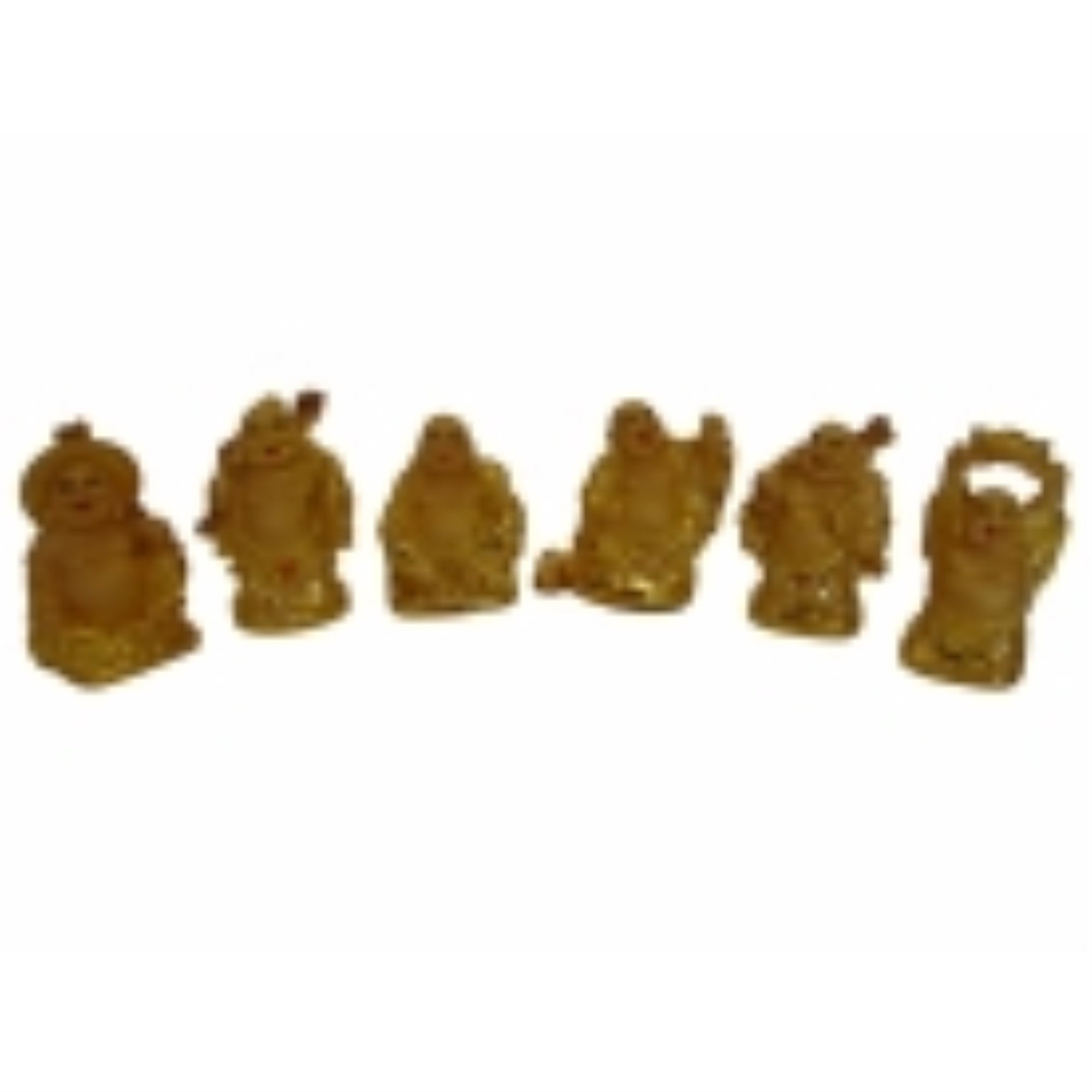 Six Little Shinning Gold Buddha Statues