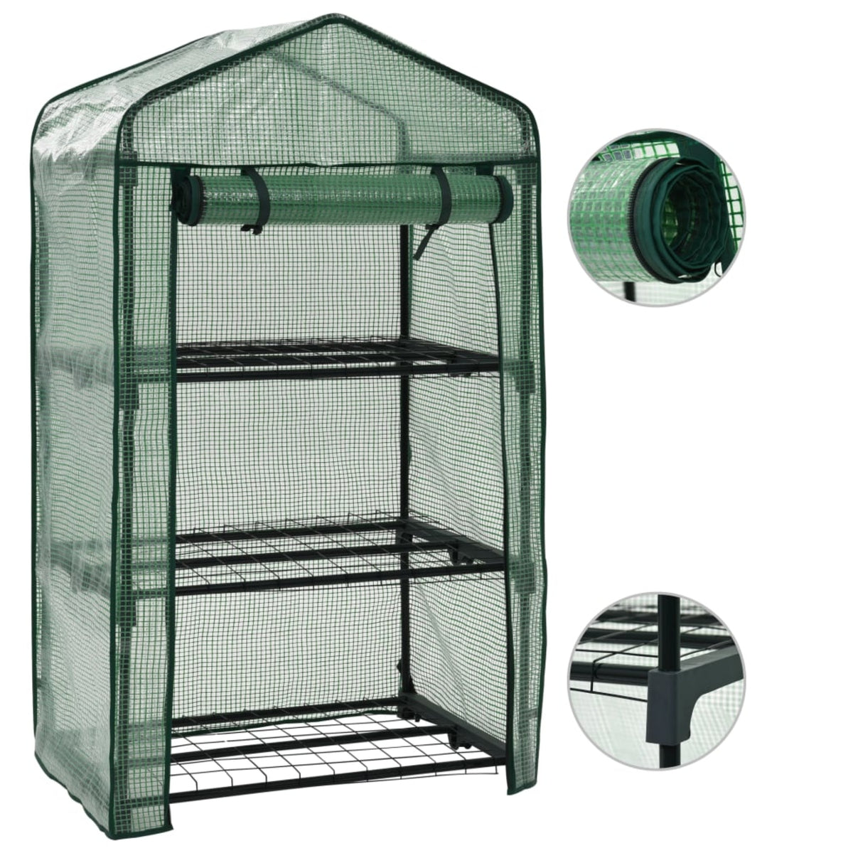 Vidaxl 3-Tier Mini Greenhouse 27.2'X19.3'X49.2'