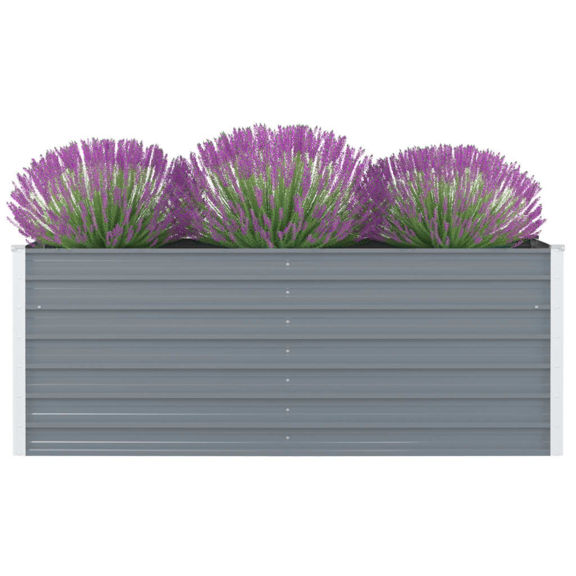 Vidaxl Raised Garden Bed 63'X31.5'X17.7' Galvanized Steel Gray
