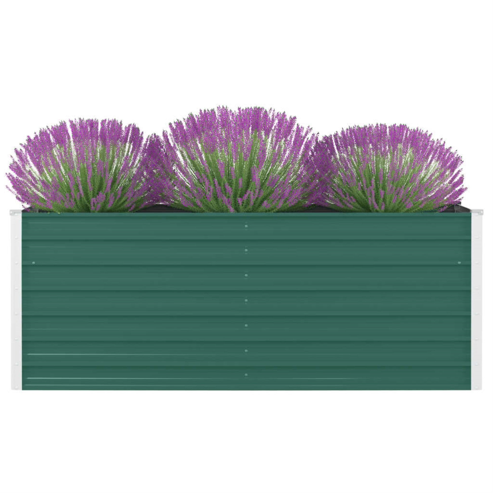 Vidaxl Raised Garden Bed 63'X31.5'X17.7' Galvanized Steel Green