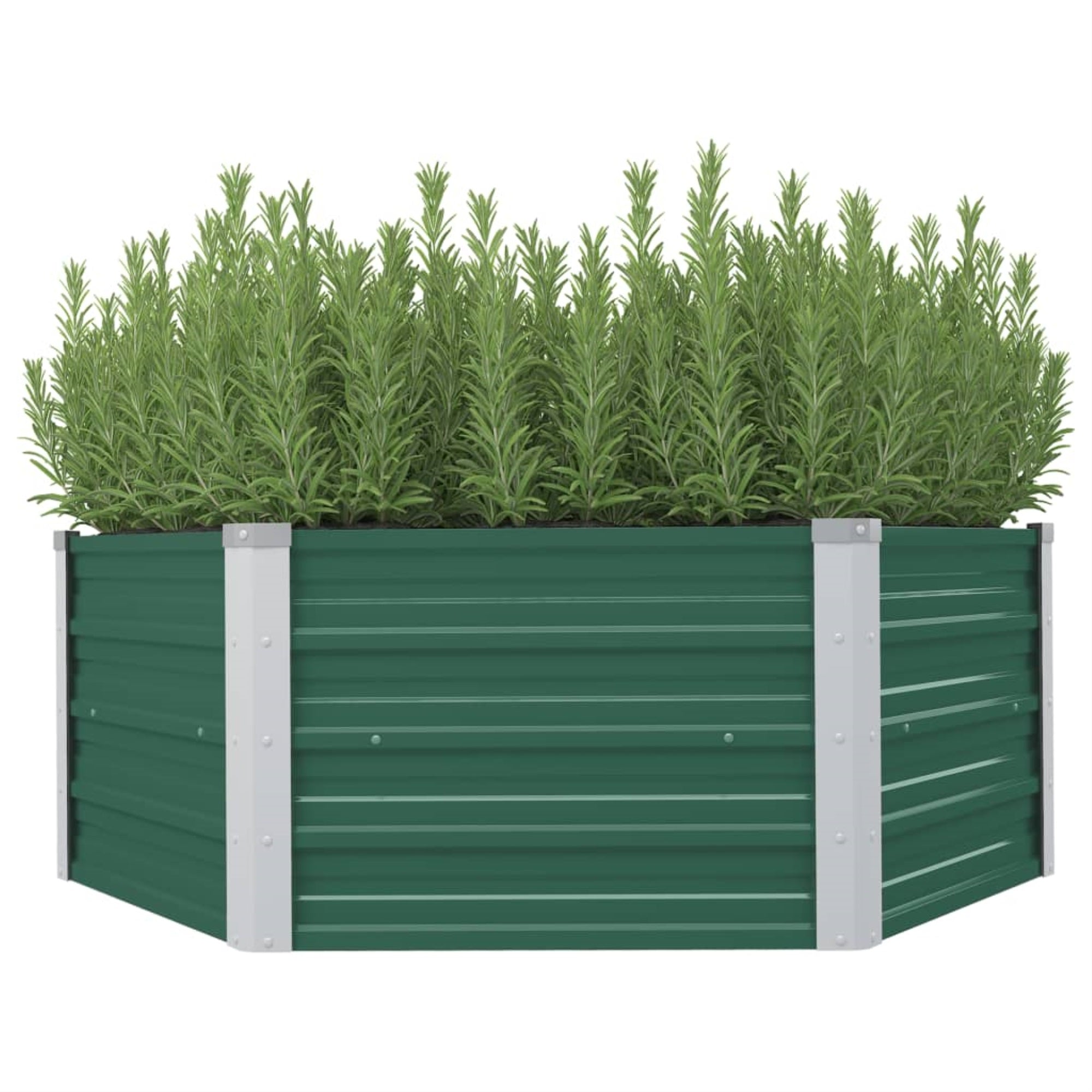 Vidaxl Raised Garden Bed 50.8'X50.8'X18.1' Galvanized Steel Green