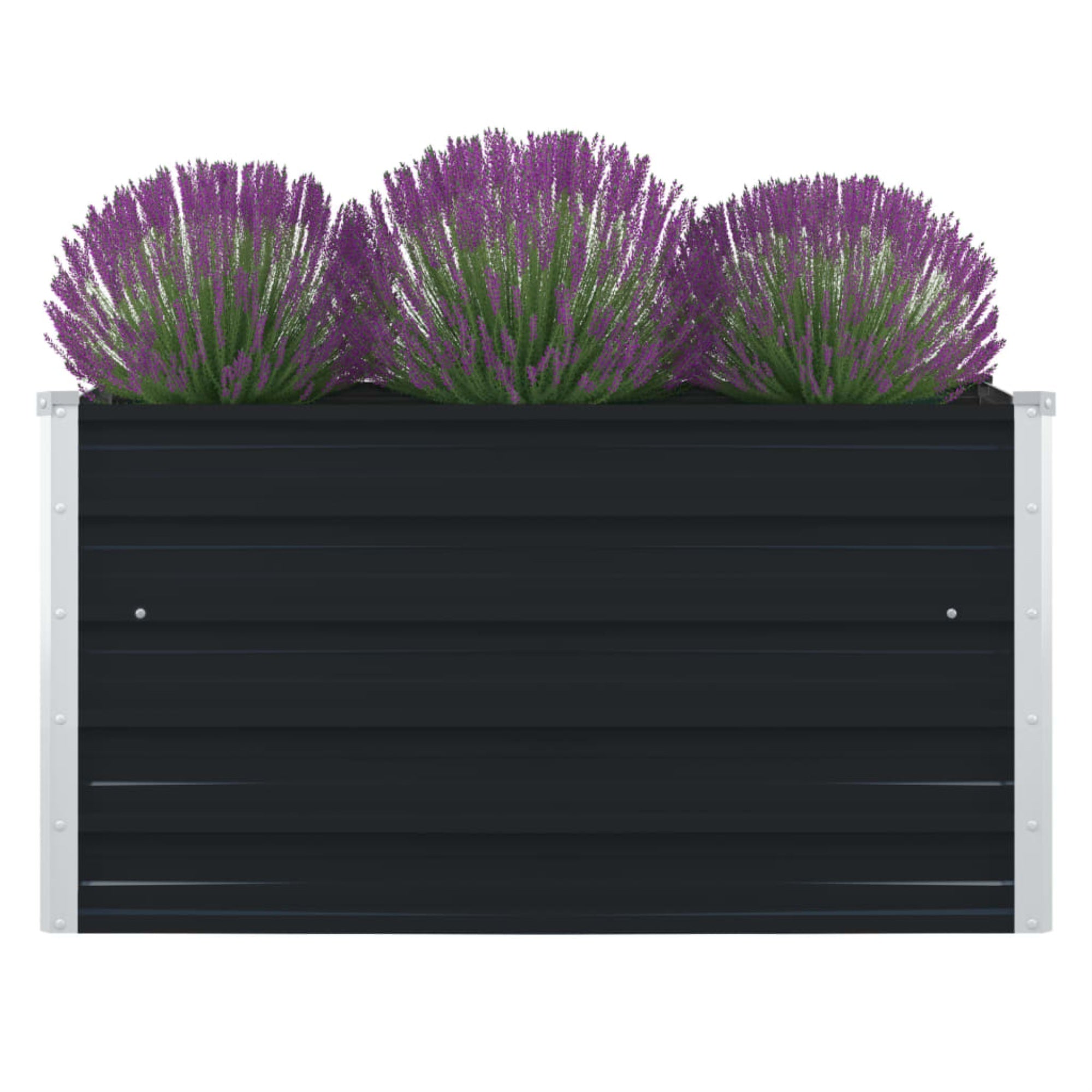 Vidaxl Raised Garden Bed 39.4'X39.4'X17.7' Galvanised Steel Anthracite