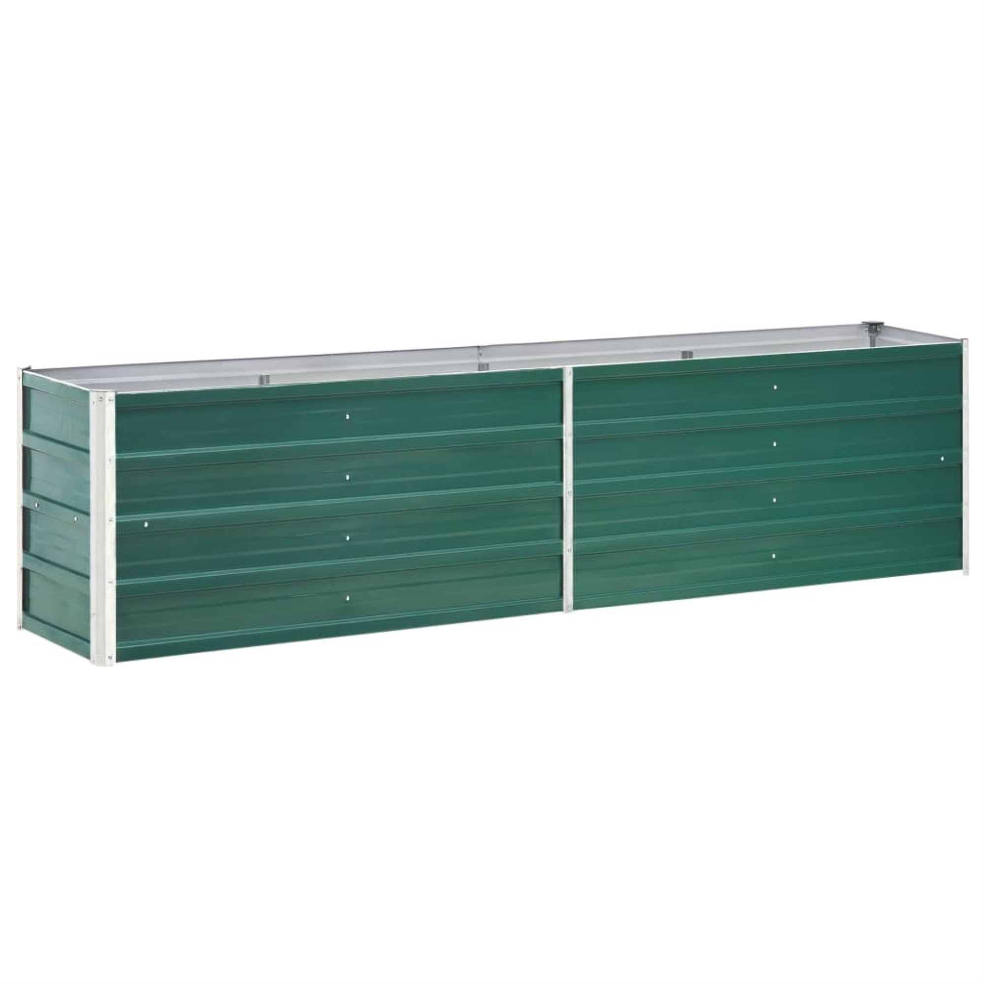 Vidaxl Garden Raised Bed Galvanized Steel 94.5'X15.7'X17.7' Green
