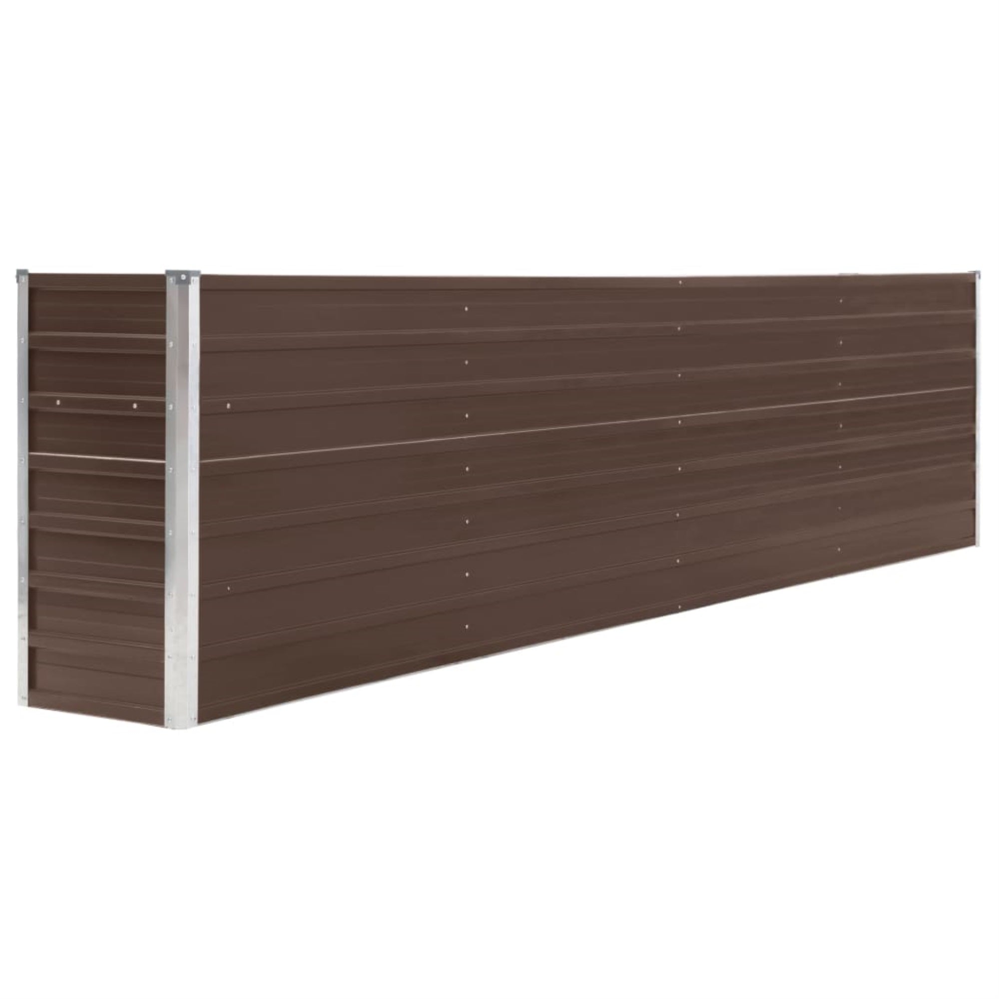 Vidaxl Raised Garden Bed 126'X15.7'X30.3' Galvanized Steel Brown