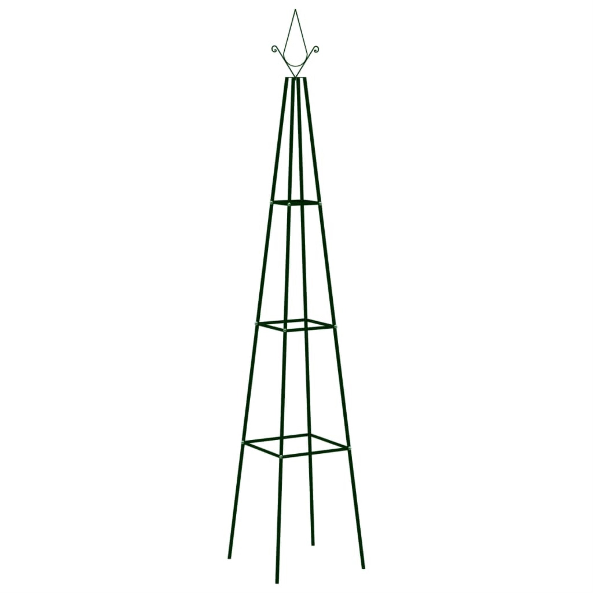 Vidaxl Garden Climbing Plant Racks 2 Pcs Dark Green 13.8'X13.8'X76.8' Iron