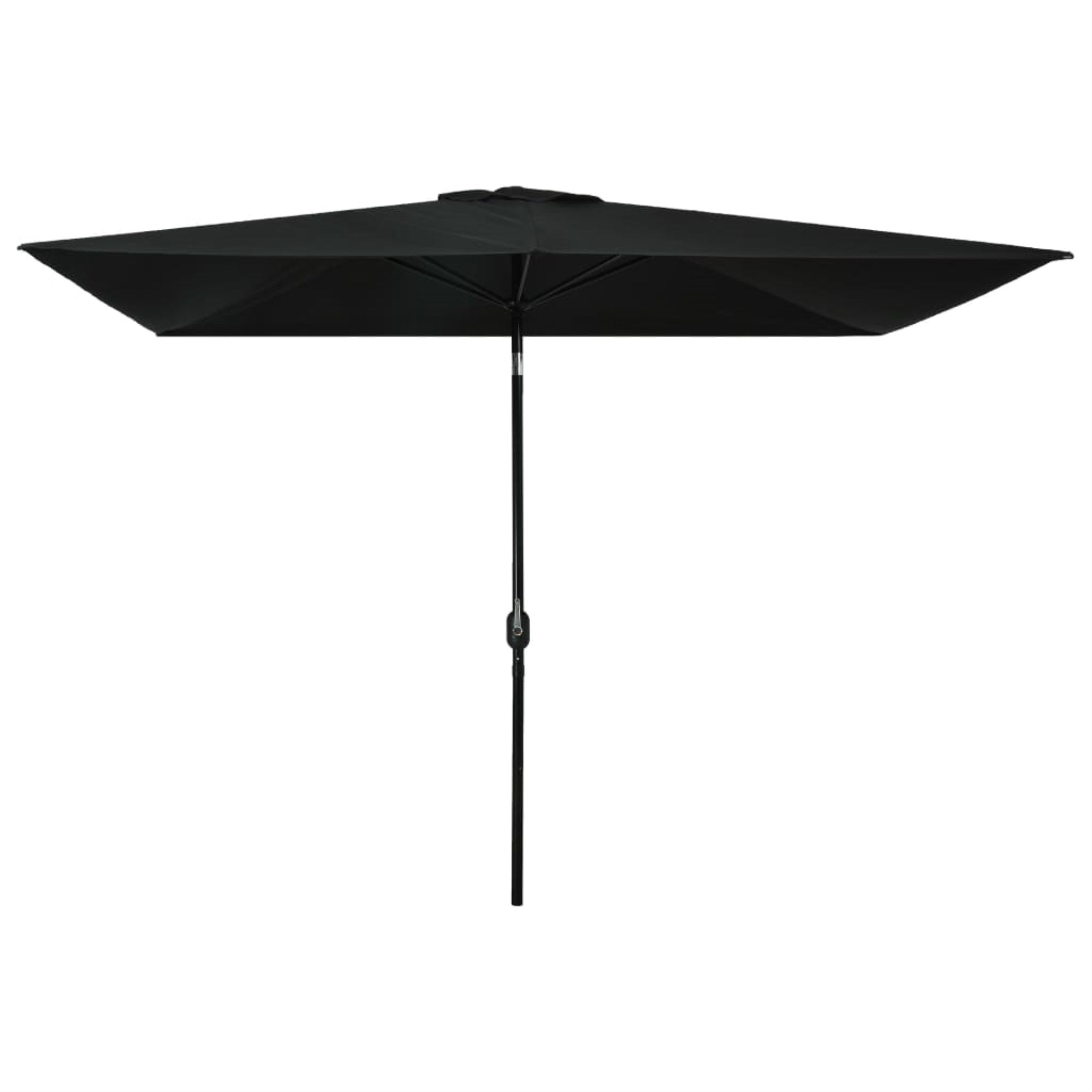 Vidaxl Outdoor Parasol With Metal Pole 118'X78.7' Black