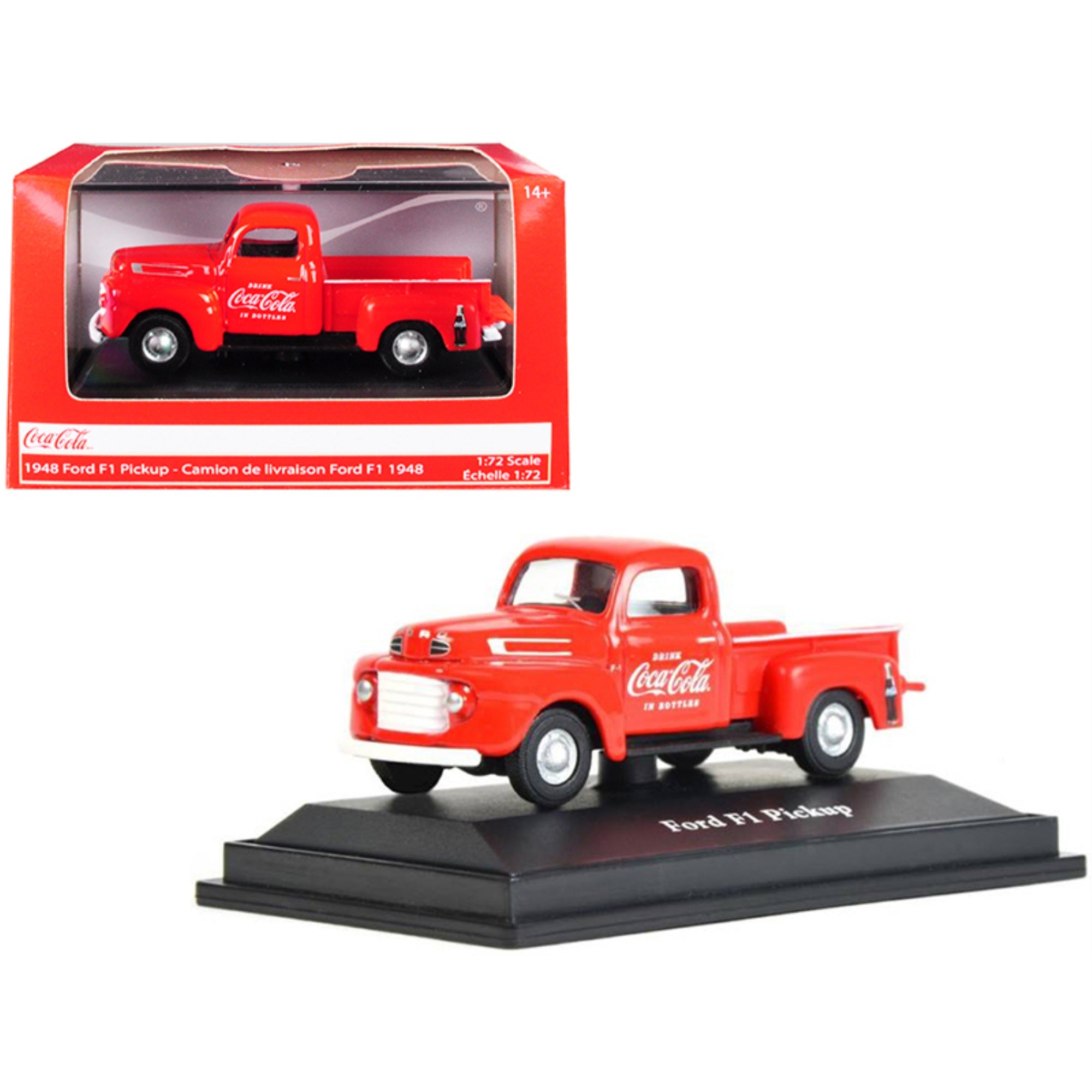 1948 Ford F1 Pickup Truck 'Coca-Cola' Red 1/72 Diecast Model Car By Motorcity Classics